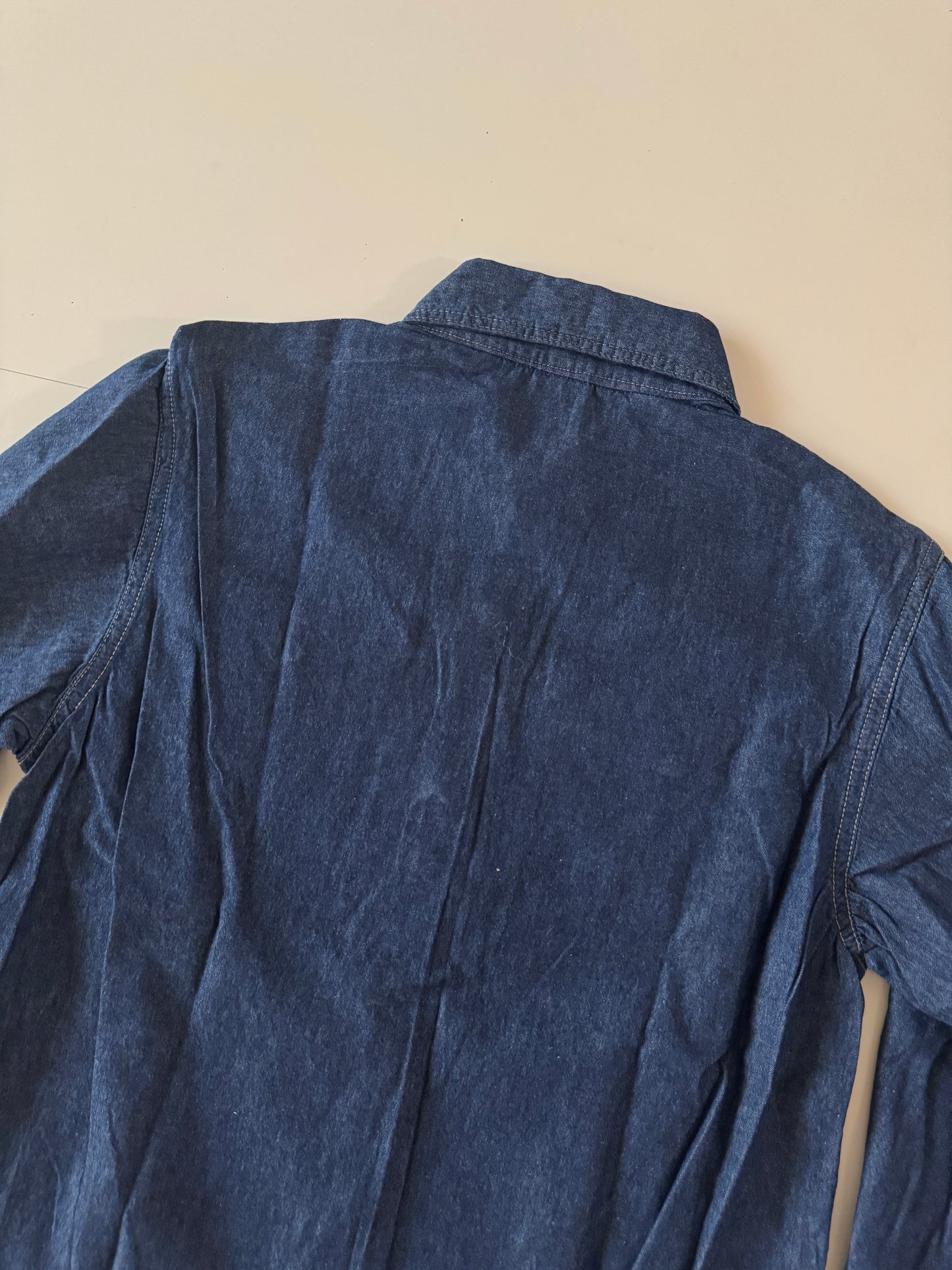 Camisa vaquera de mezclilla azul, Talla 16 años, Kracto