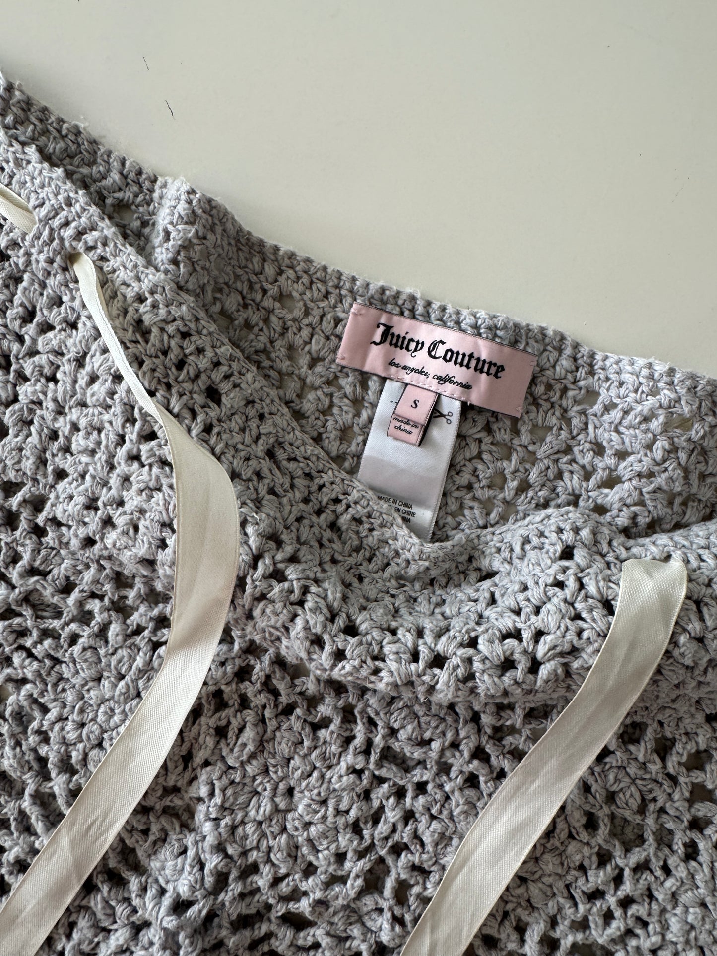 Shorts de crochet grises, Talla S, Mujer, Juicy Couture