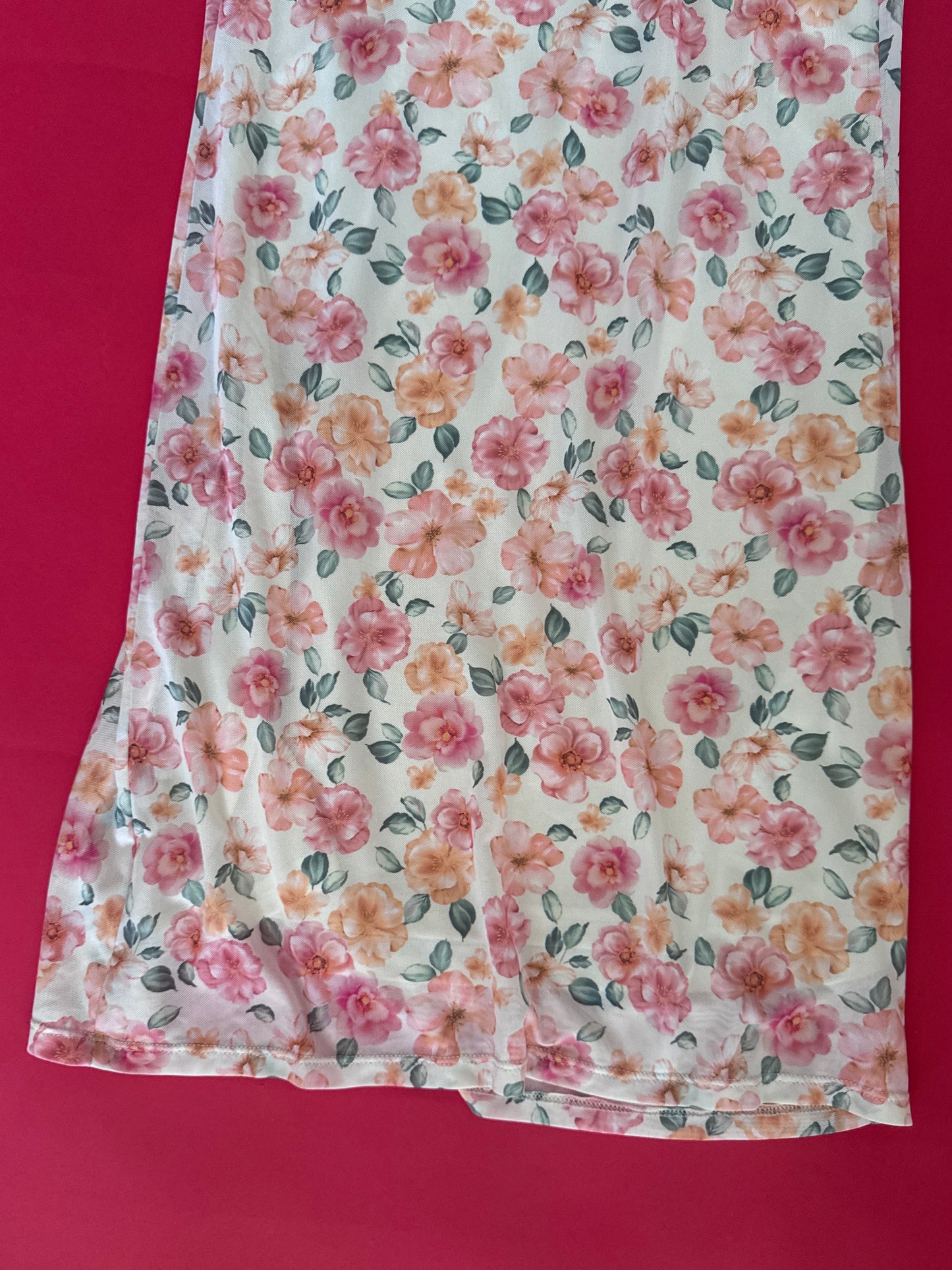 Vestido estampado de mesh, Talla XS, Mujer