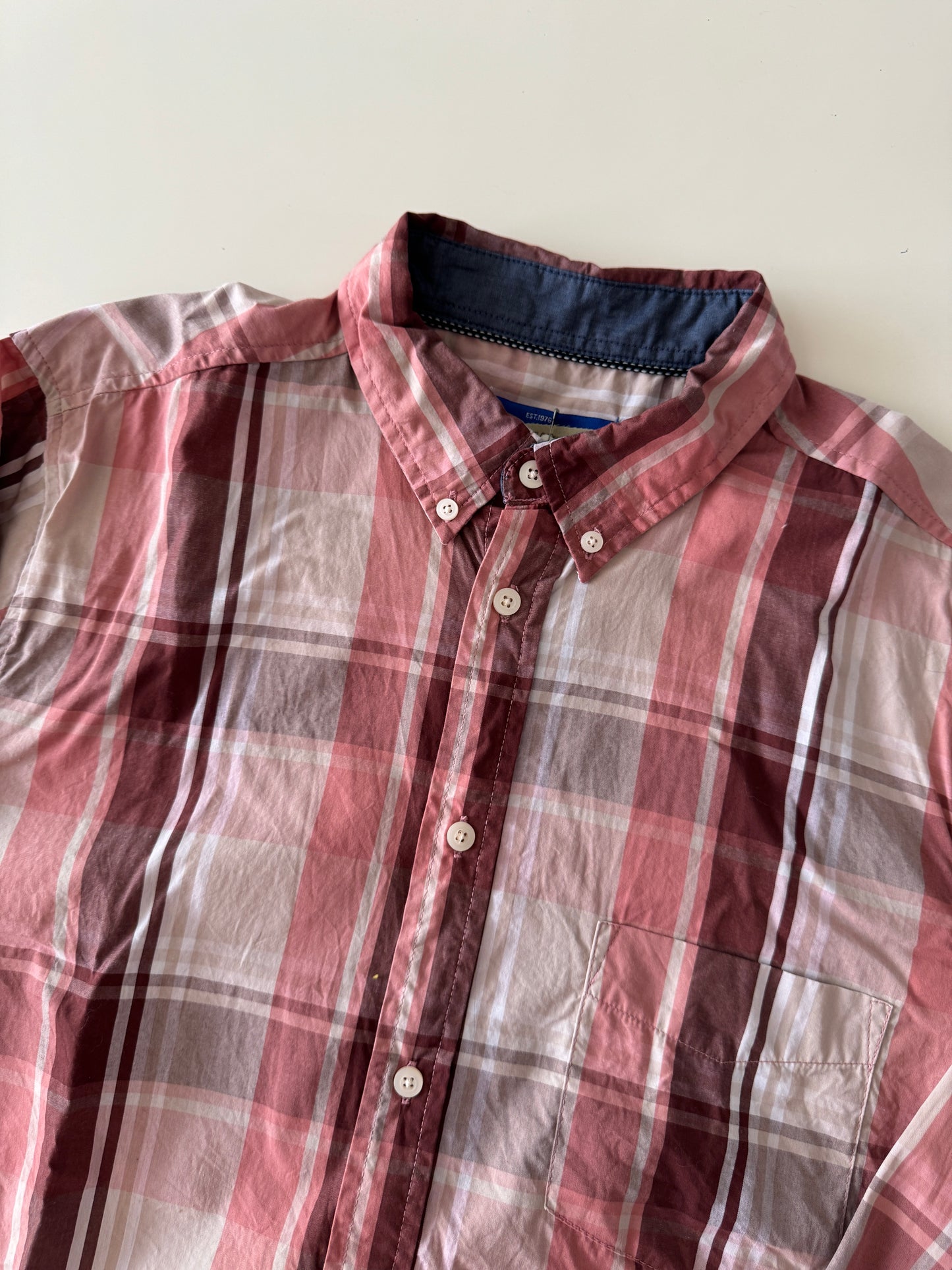Camisa de cuadros rosa, Talla L, Hombre, Weekend