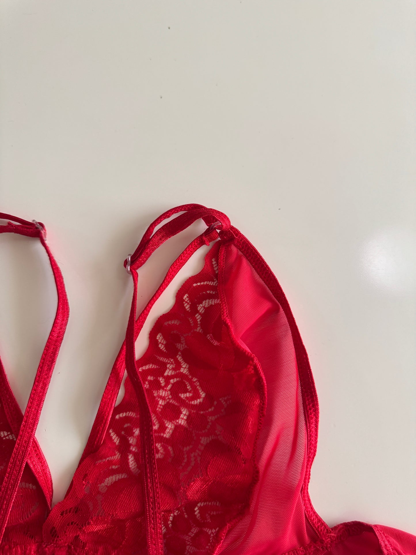 Top lencero rojo, Talla S/M, Mujer
