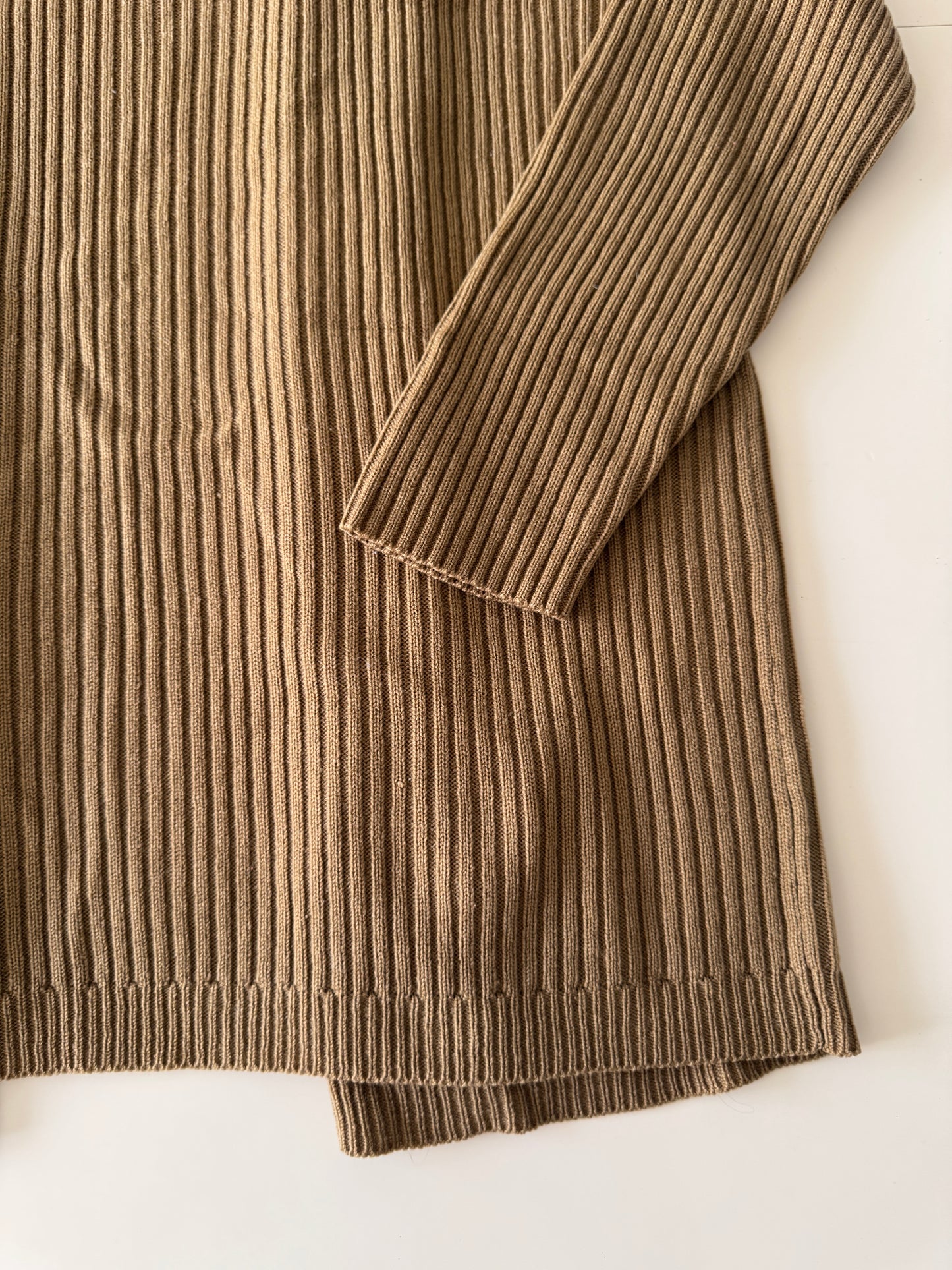 Cardigan de botones cafe, Talla L, Mujer, Forenza