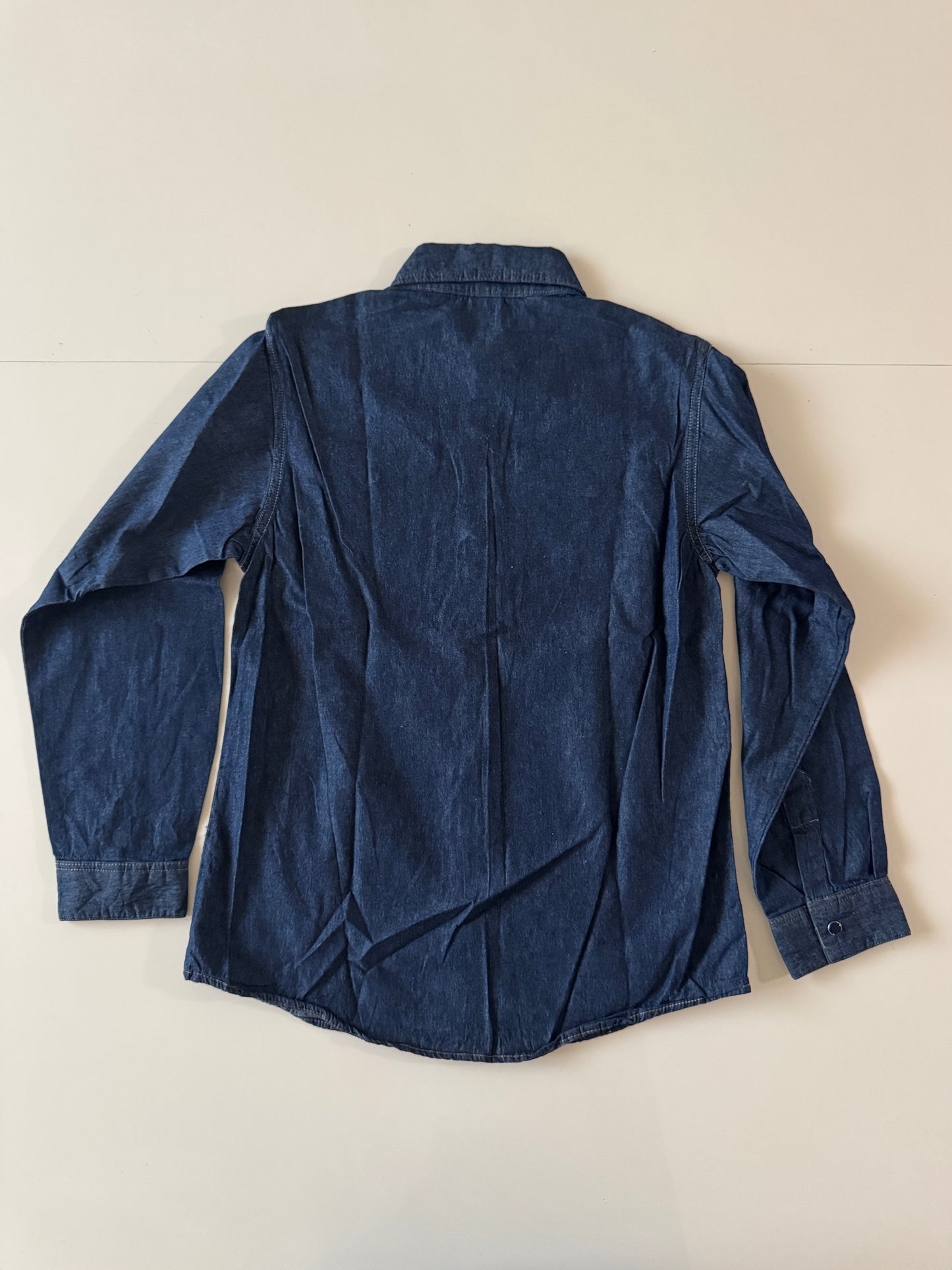 Camisa vaquera de mezclilla azul, Talla 16 años, Kracto