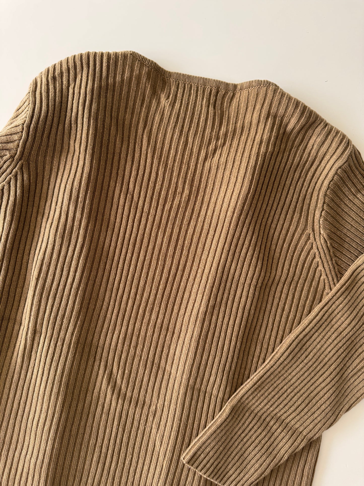 Cardigan de botones cafe, Talla L, Mujer, Forenza