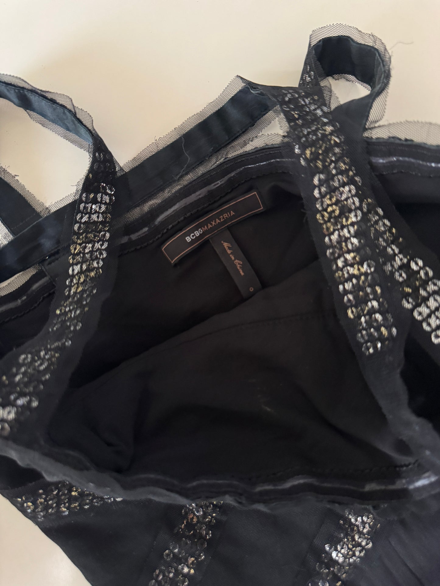 Vestido de fiesta negro, Talla 0, Xs, Mujer, BCBG Max Azria