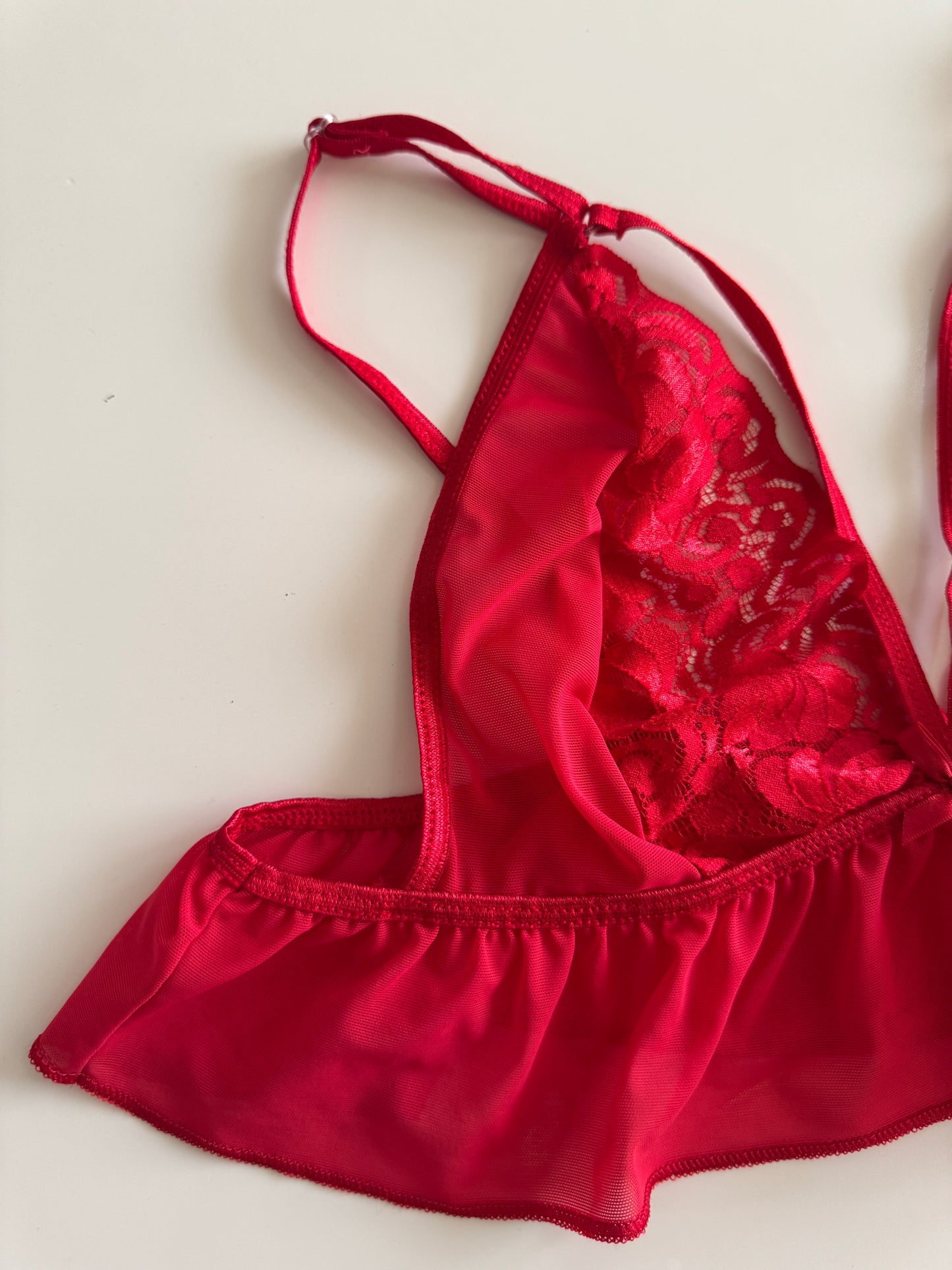 Top lencero rojo, Talla S/M, Mujer