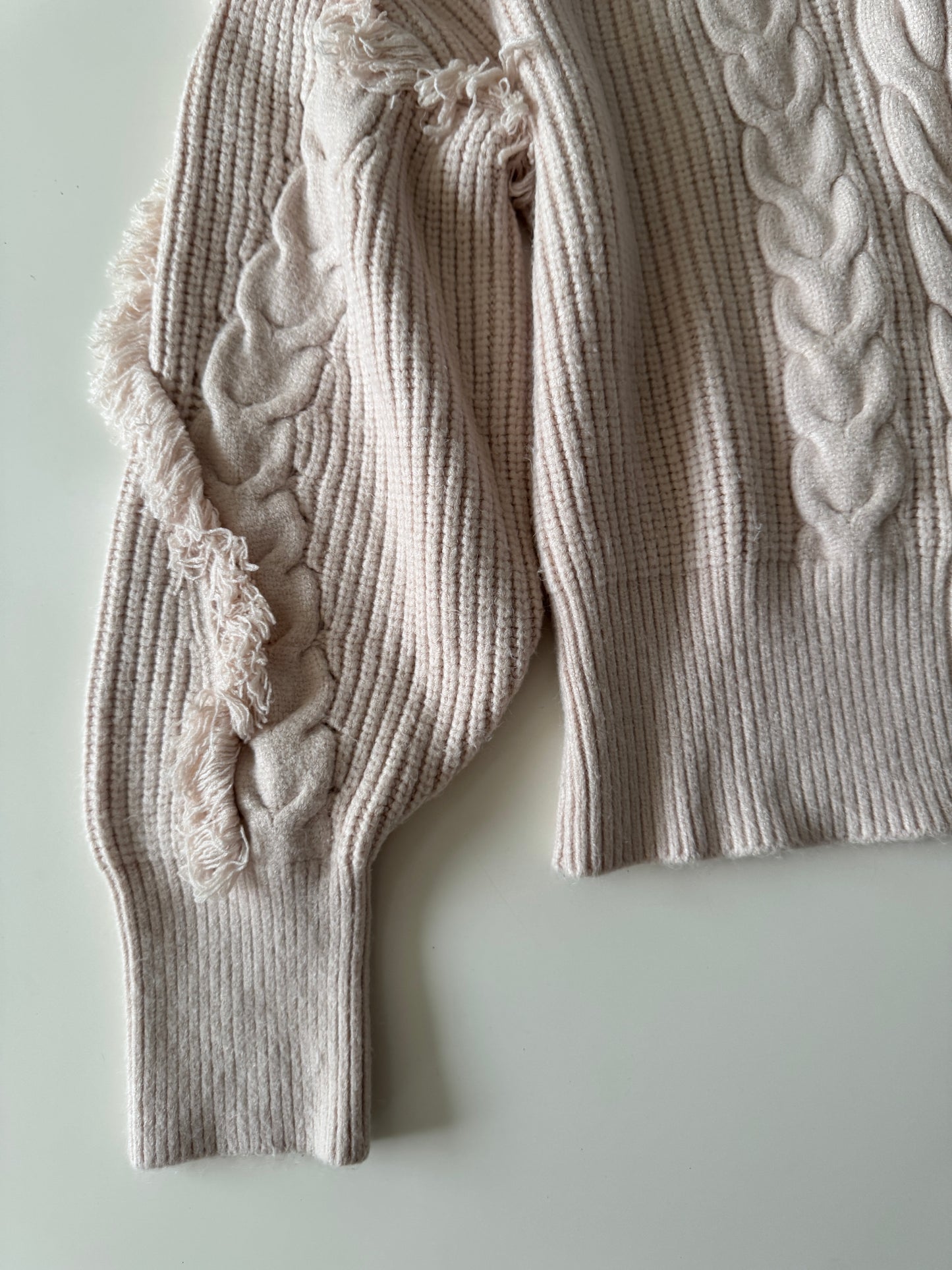 Sweater beige acanalado, Talla L, Mujer, Catamaran