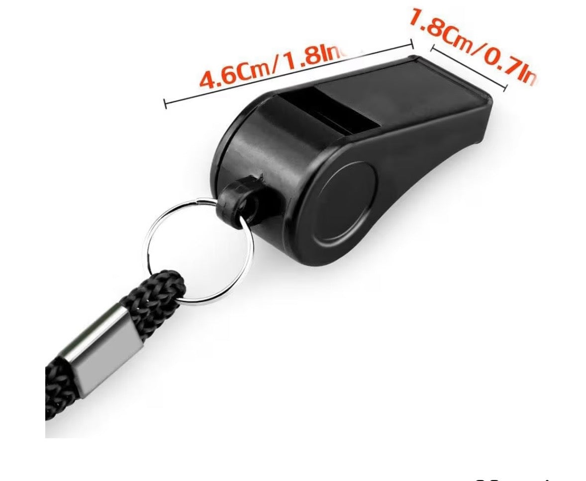 Silbato negro de plastico