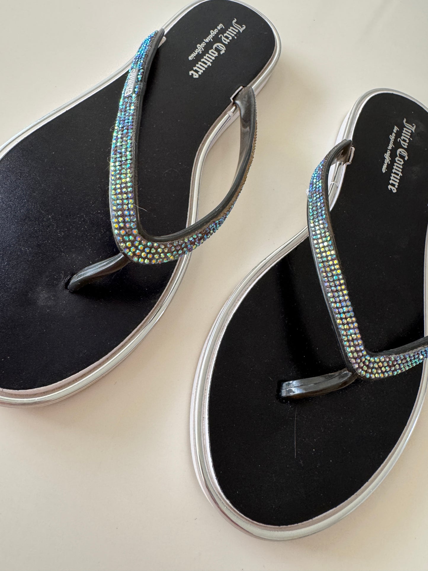 Flip flops con brillitos, Talla 6mx, Mujer