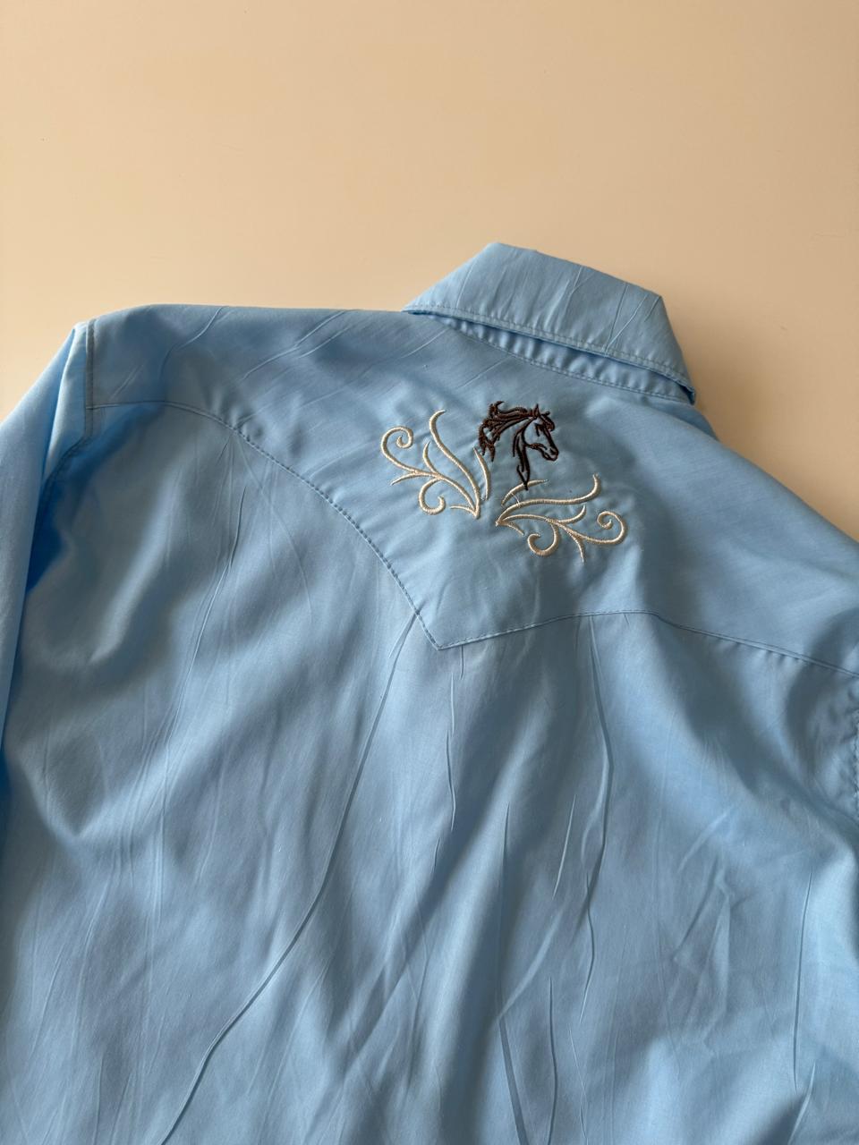 Camisa vaquera celeste, Talla 36, S, Hombre