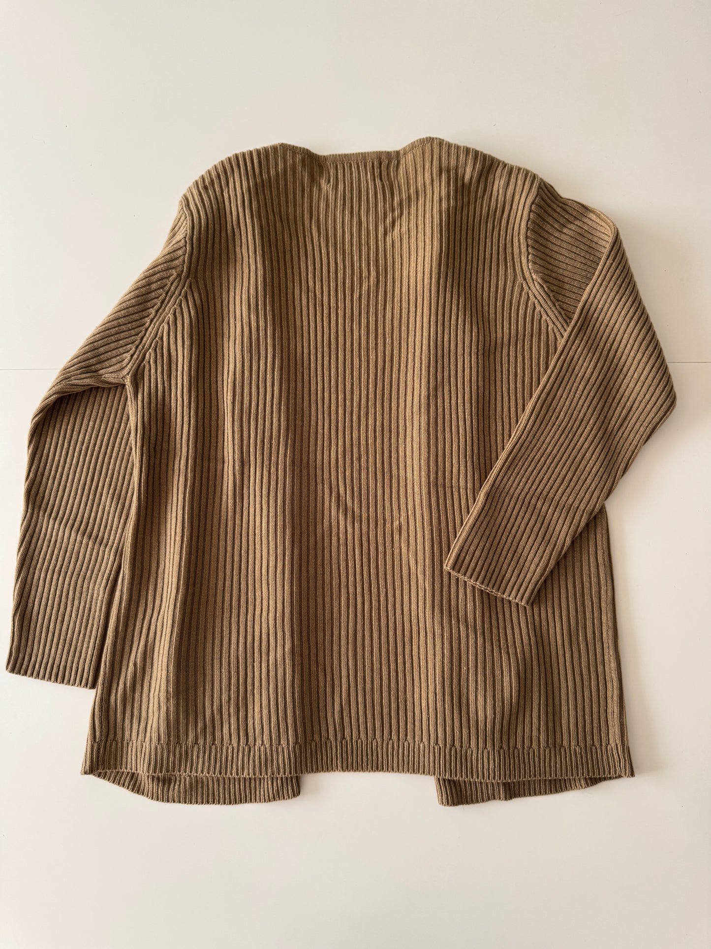 Cardigan de botones cafe, Talla L, Mujer, Forenza