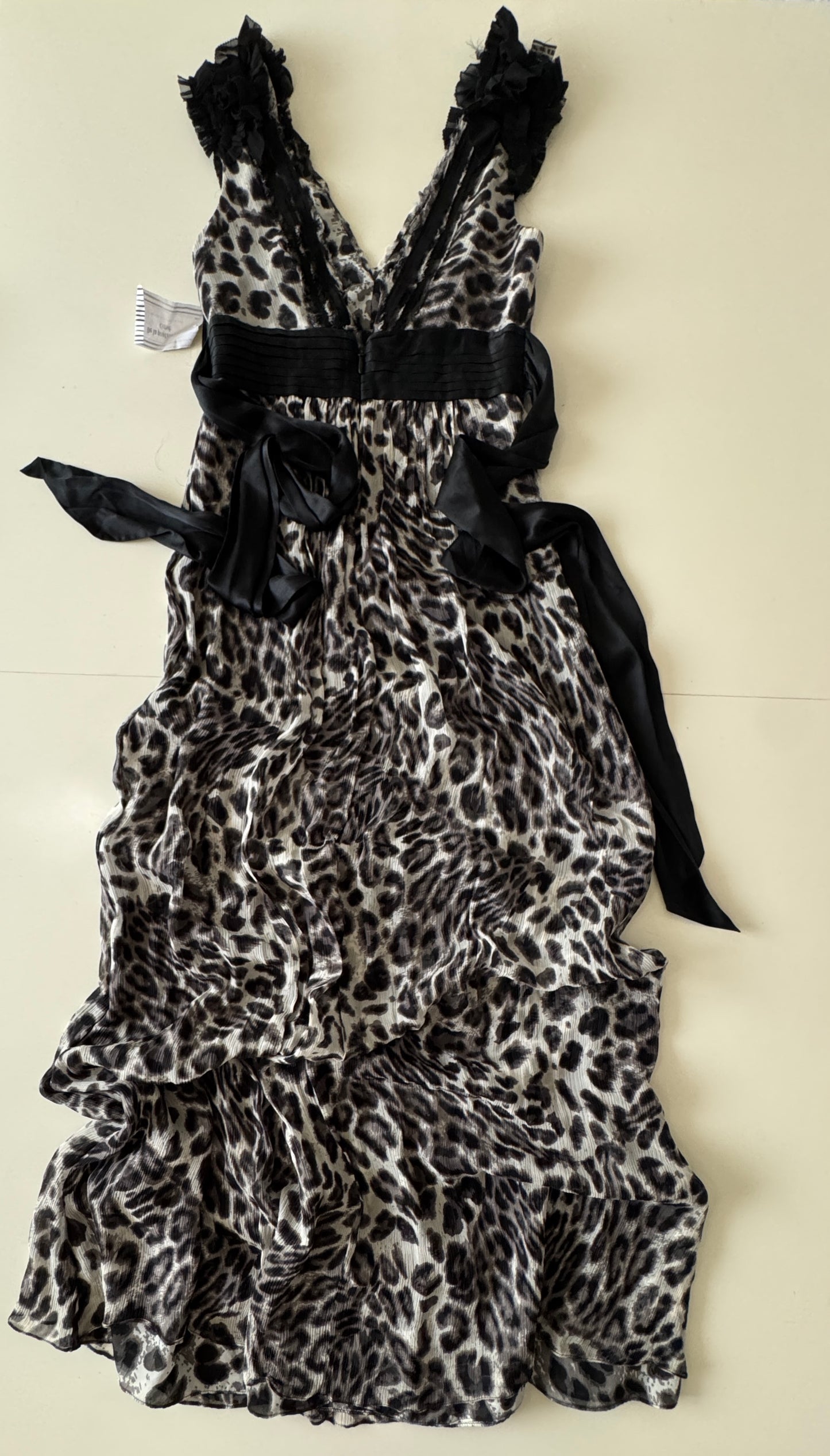 Vestido de fiesta, animal print, Talla 4, S, Mujer, BCBG Max Azria