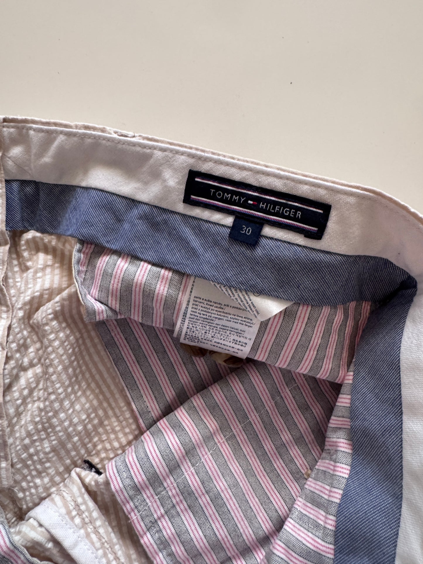 Shorts de pique bordado, Talla 30, Hombre, Tommy Hilfiger