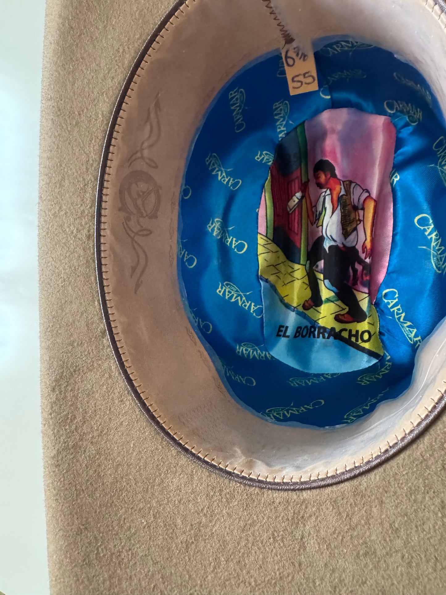 Sombrero rodeo cafe claro, Mujer, Talla 6 7/8, 55, Carmar