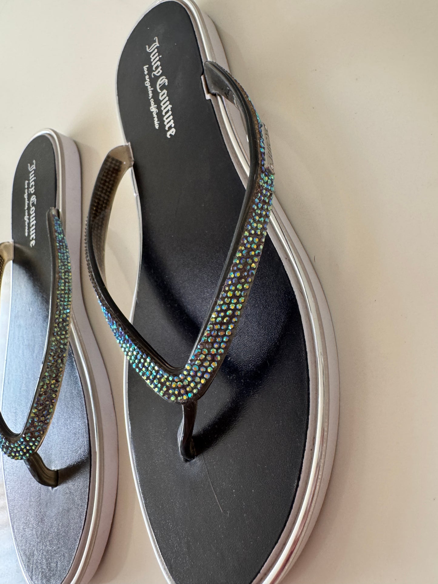 Flip flops con brillitos, Talla 6mx, Mujer