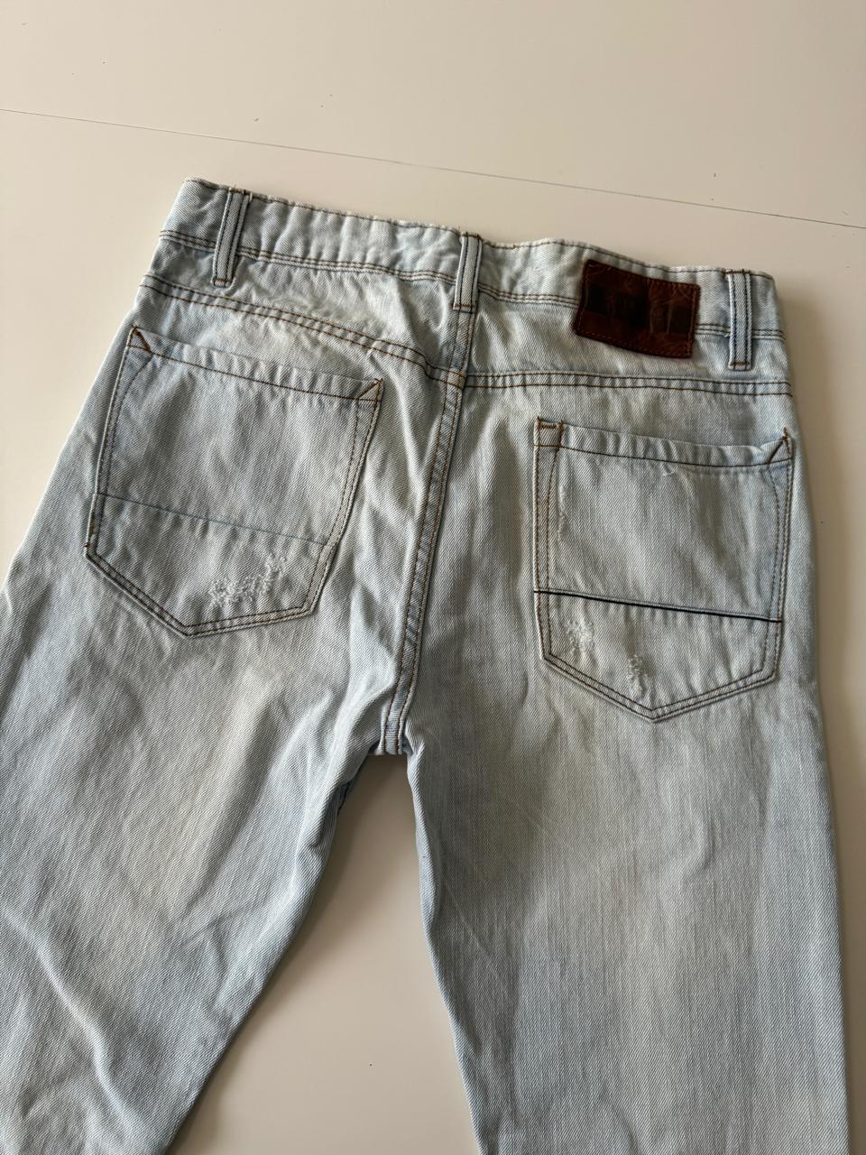 Jeans claros deslavados, Talla 30, Hombre