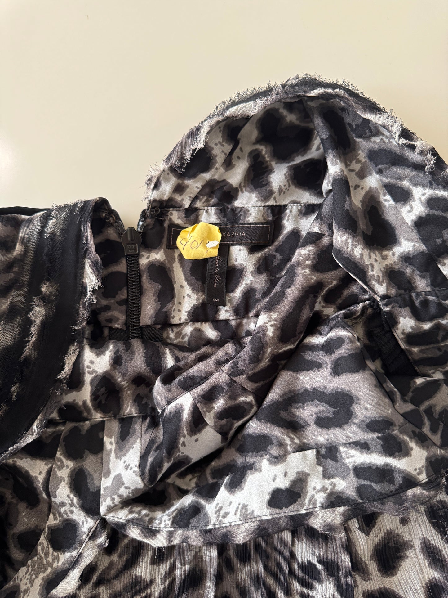 Vestido de fiesta, animal print, Talla 4, S, Mujer, BCBG Max Azria