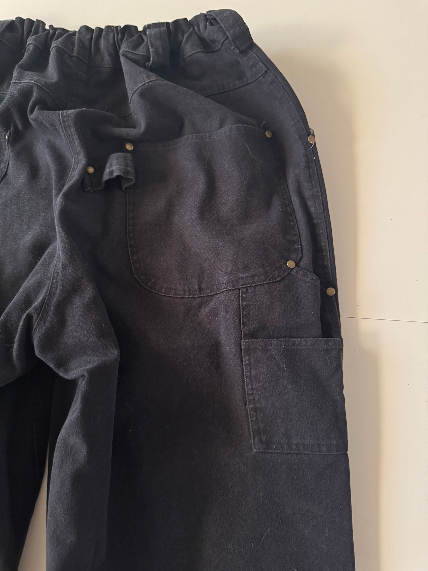 Pantalones negros upcycled, Talla 28 a 32, Hombre, Adventuridge