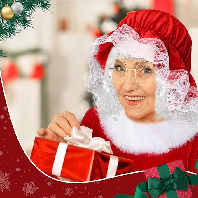 Traje Mama Claus, 5 piezas, Talla XL, Mujer