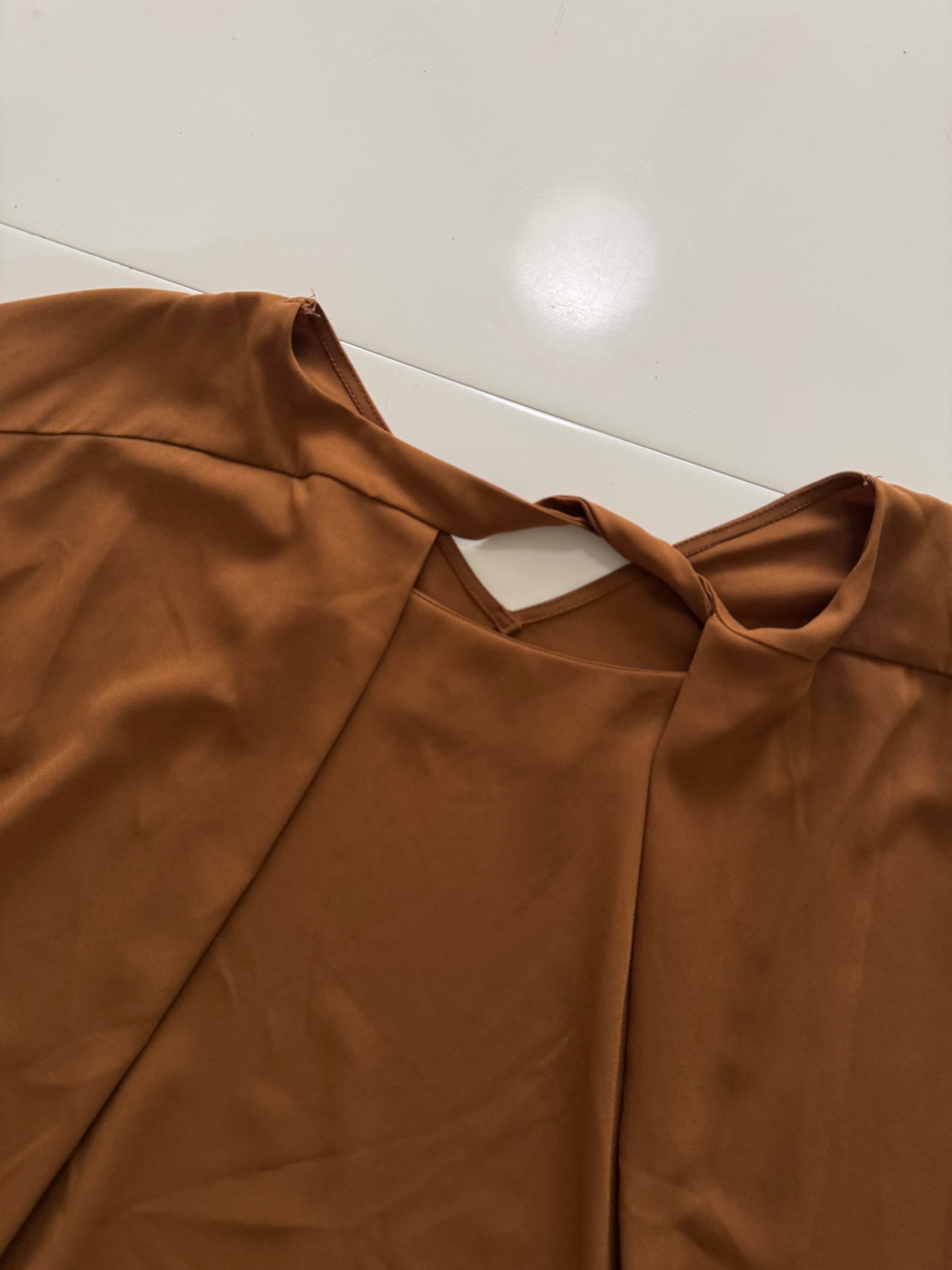 Blusa café, Mujer, Talla S, Lob