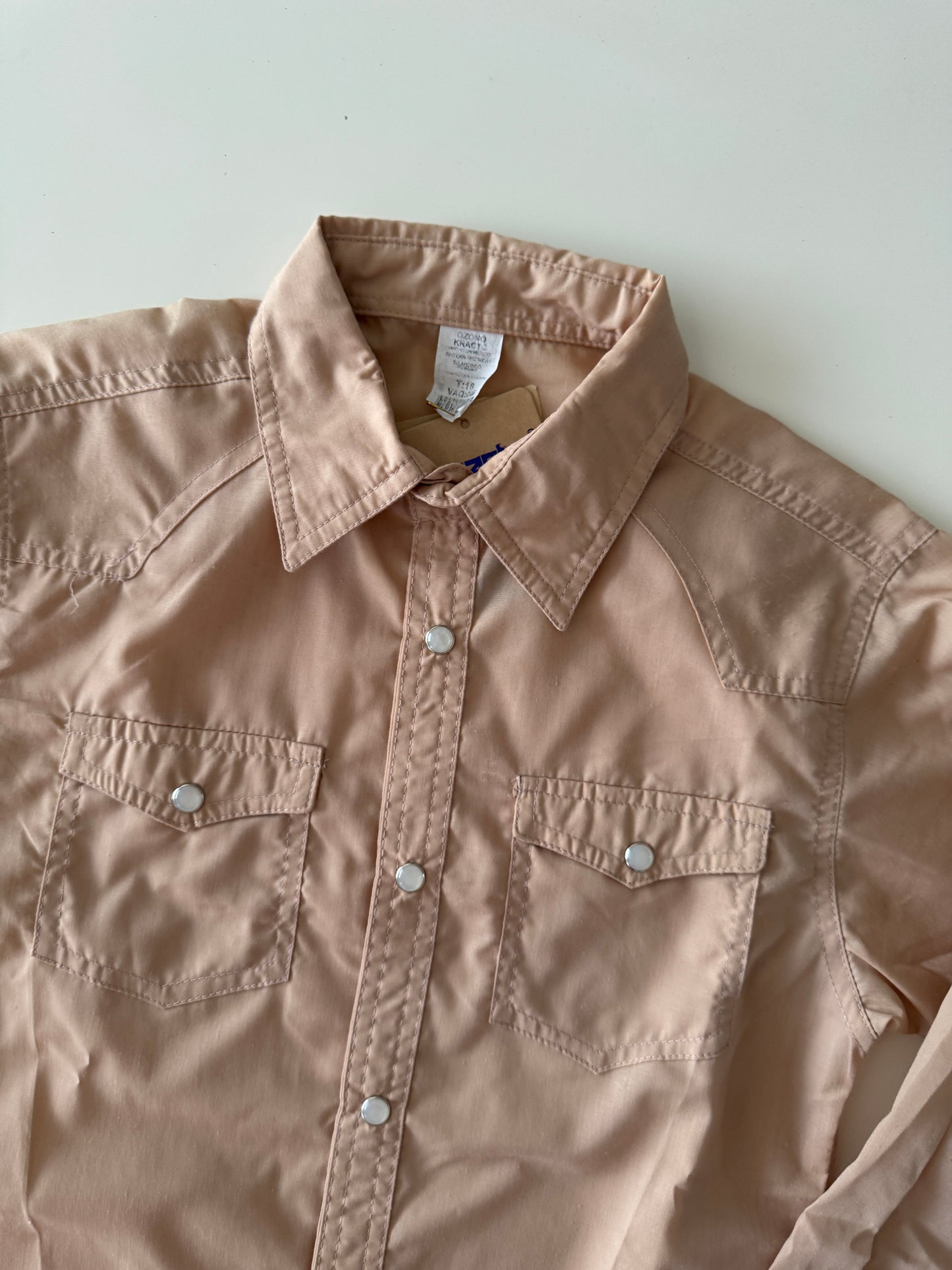 Camisa vaquera beige, Talla 16 años, Niño, Kracto
