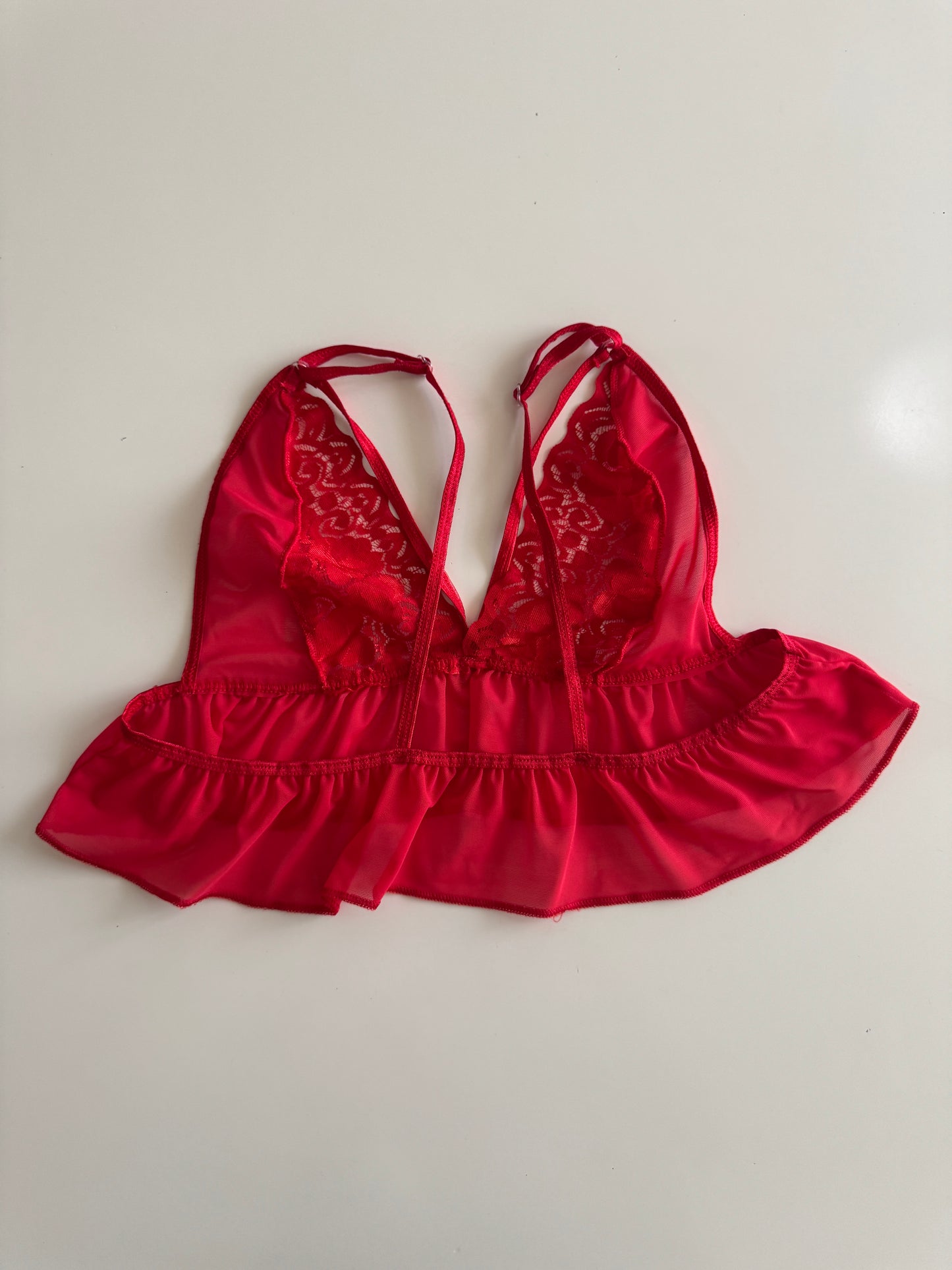 Top lencero rojo, Talla S/M, Mujer