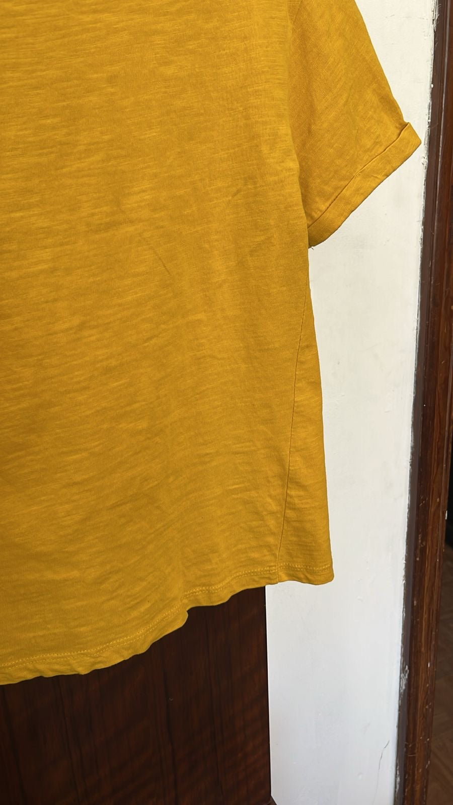 Playera mostaza, Talla Xs oversized, Mujer, C&A
