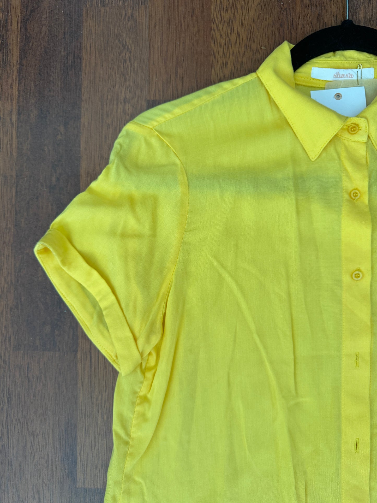 Camisa amarilla, Talla M, slim fit, Mujer, Shasa