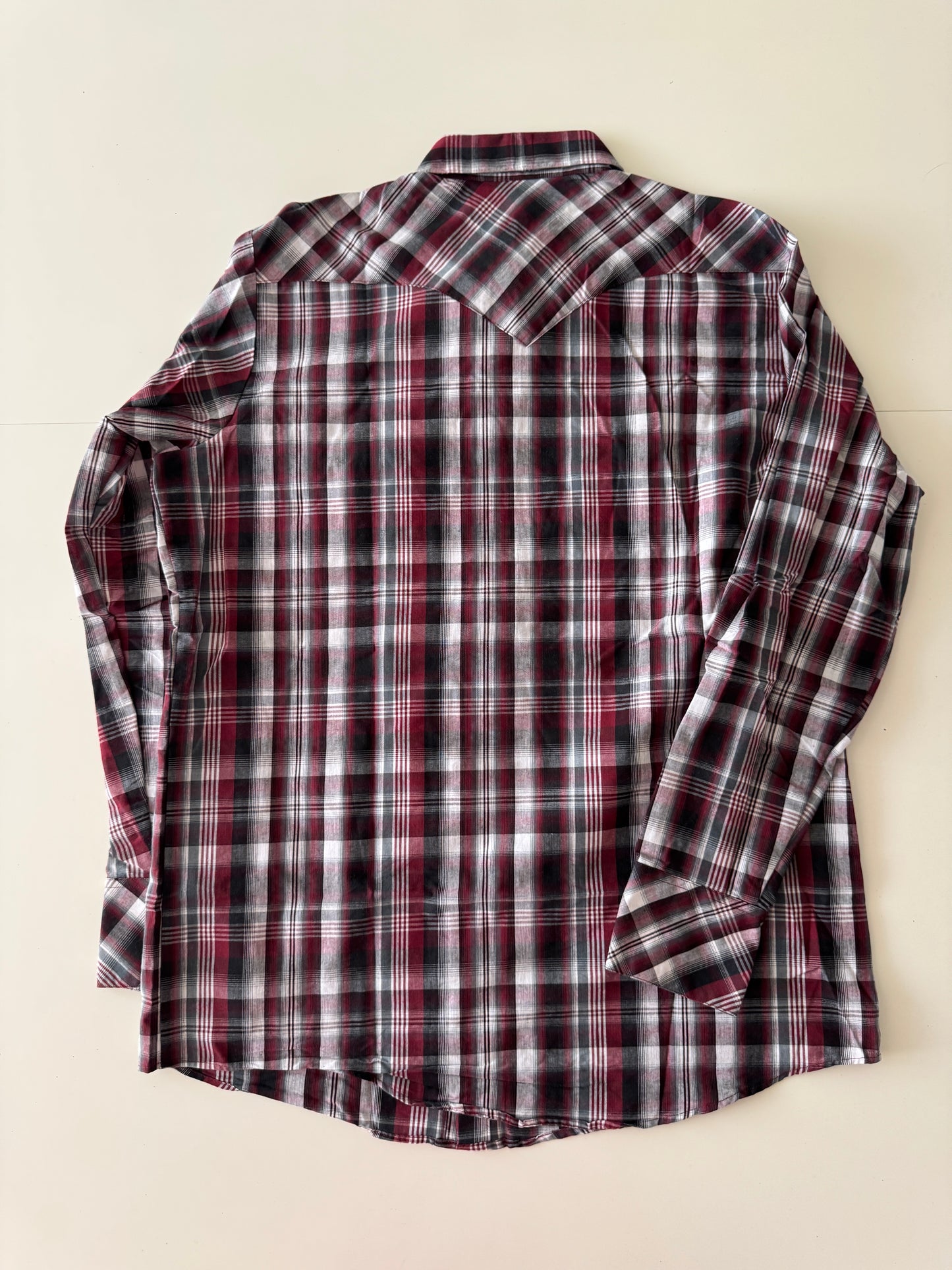Camisa vaquera de cuadros rojo, Talla L, Hombre, Red Rider