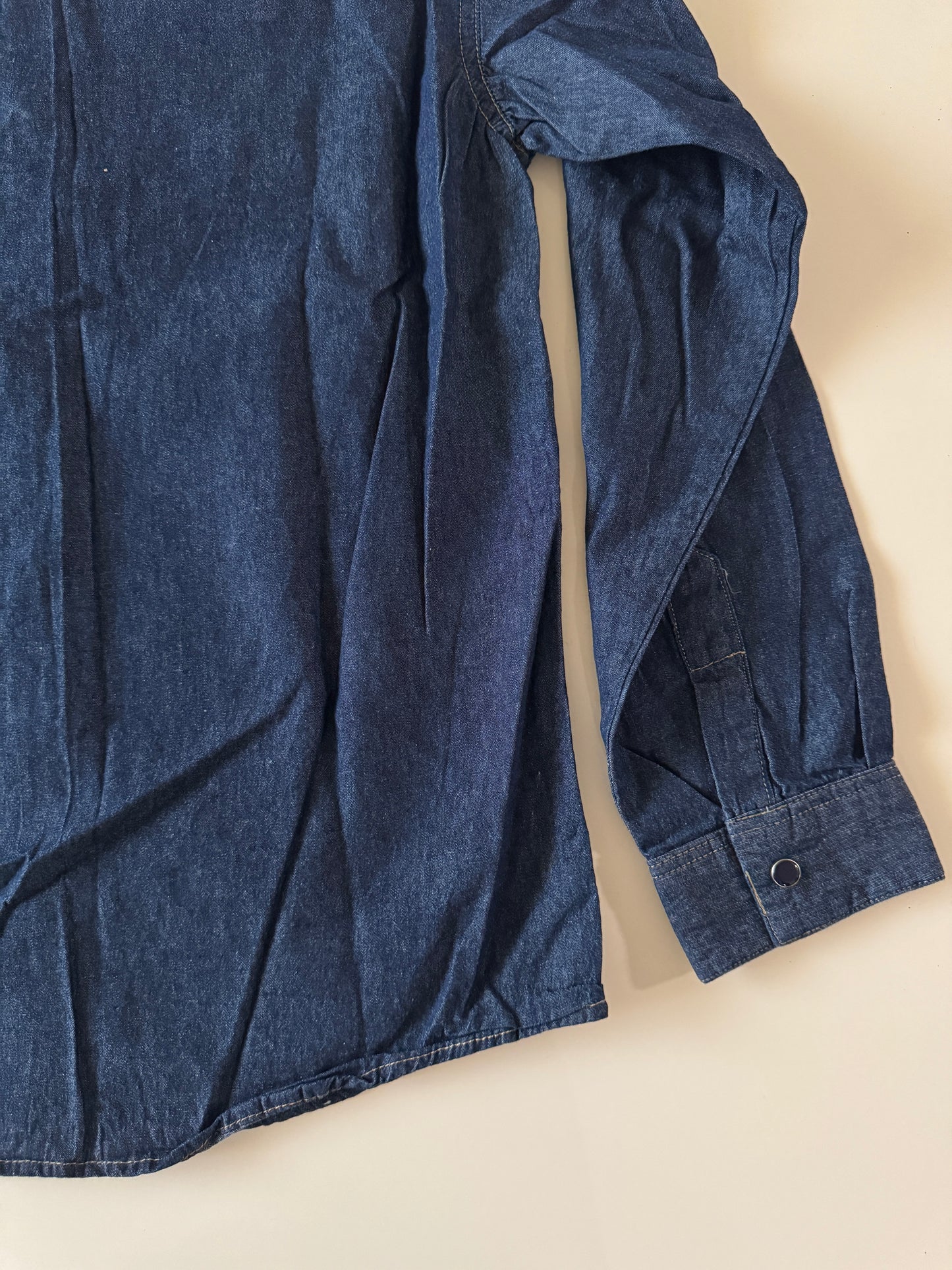 Camisa vaquera de mezclilla azul, Talla 16 años, Kracto