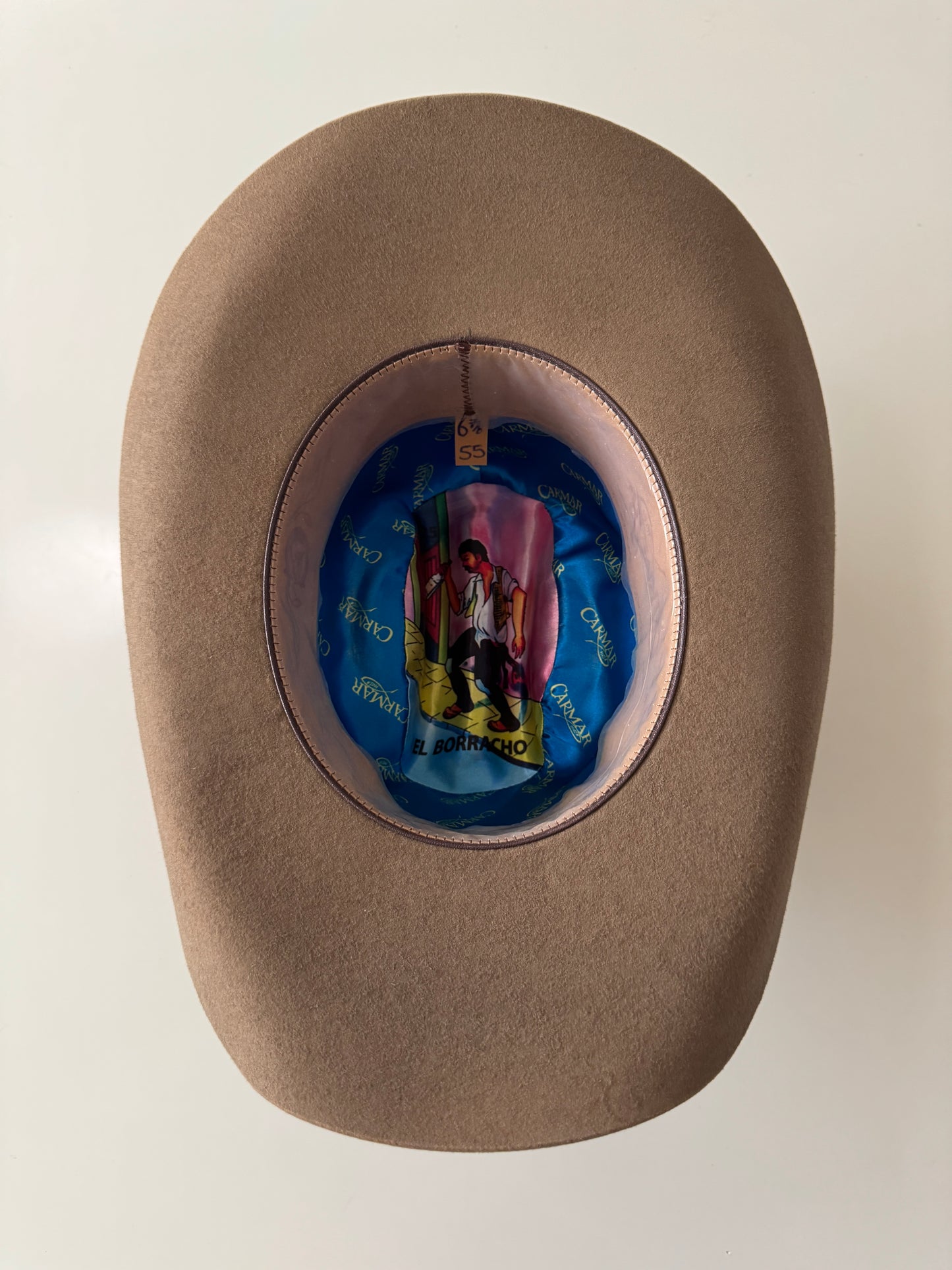 Sombrero rodeo cafe claro, Mujer, Talla 6 7/8, 55, Carmar