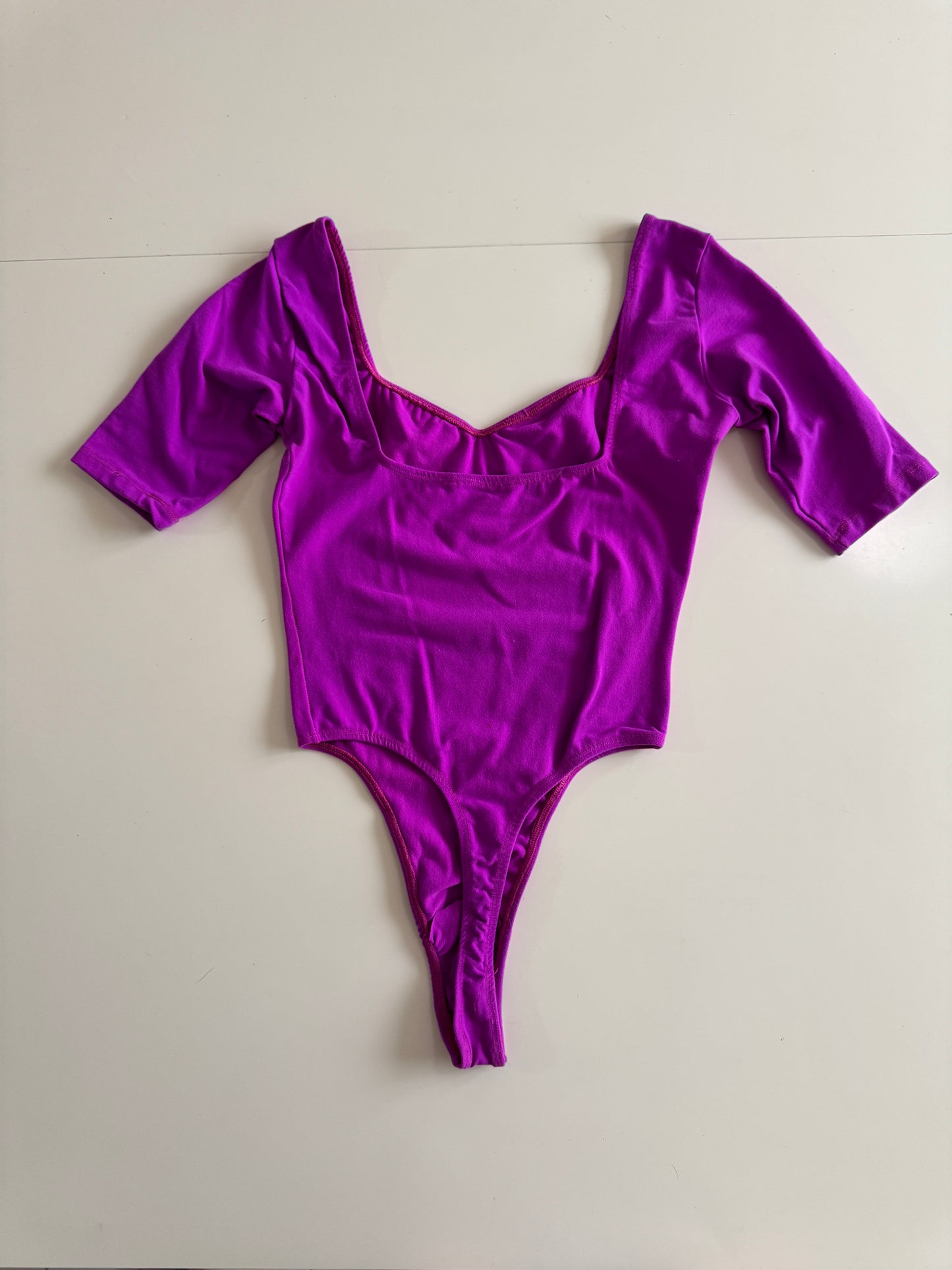 Leotardo morado, pierna alta, Talla S, Mujer