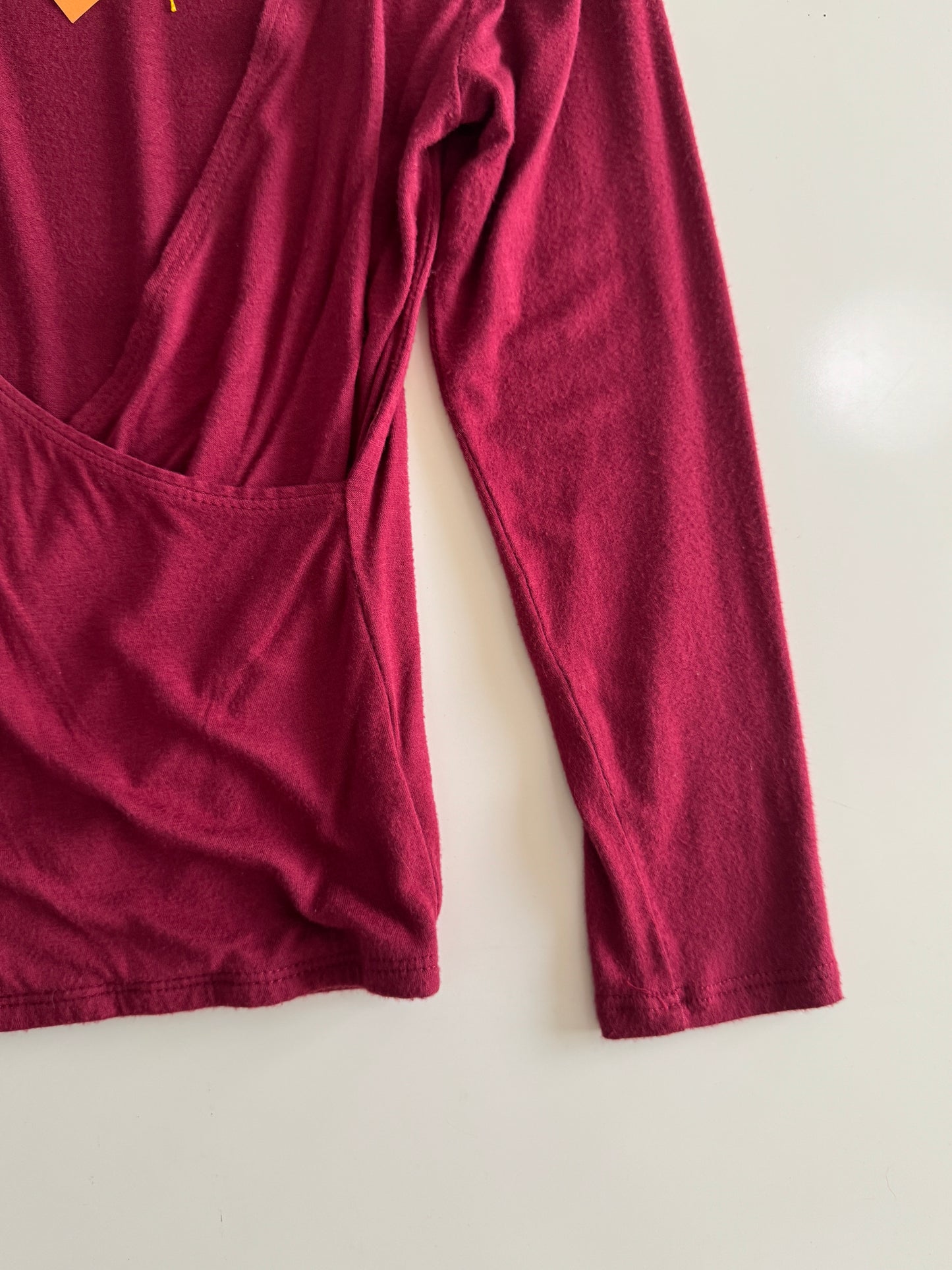 Blusa guinda cruzada, Talla XS, Mujer, Cape Juby