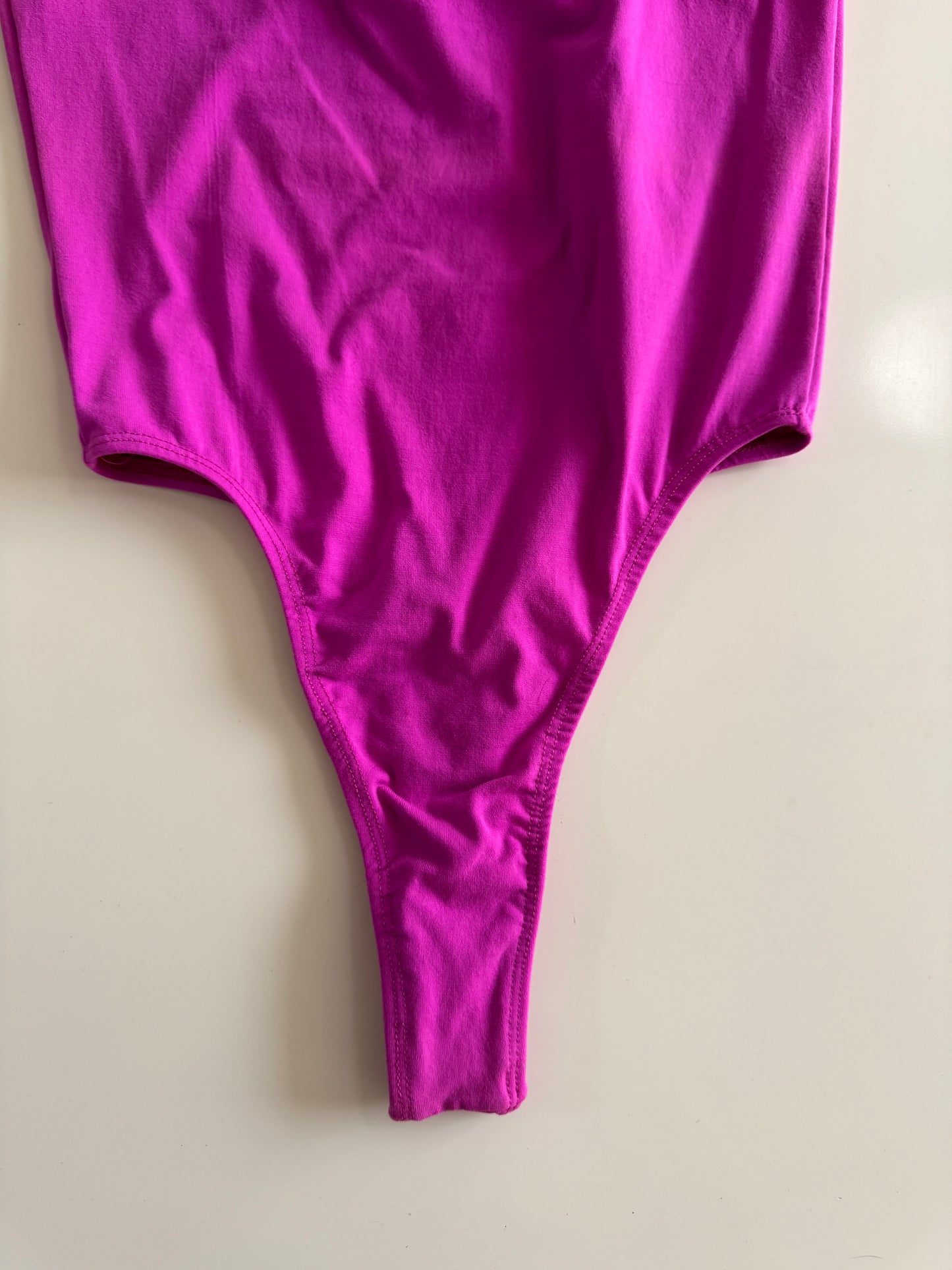 Leotardo fucsia, pierna alta, Talla S, Mujer