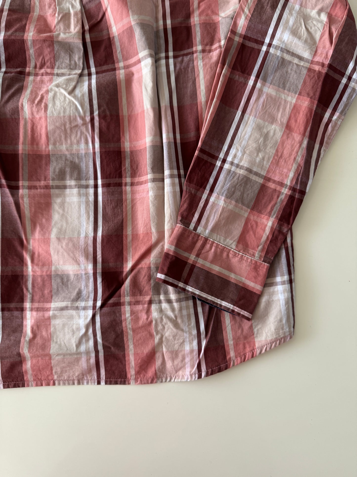 Camisa de cuadros rosa, Talla L, Hombre, Weekend