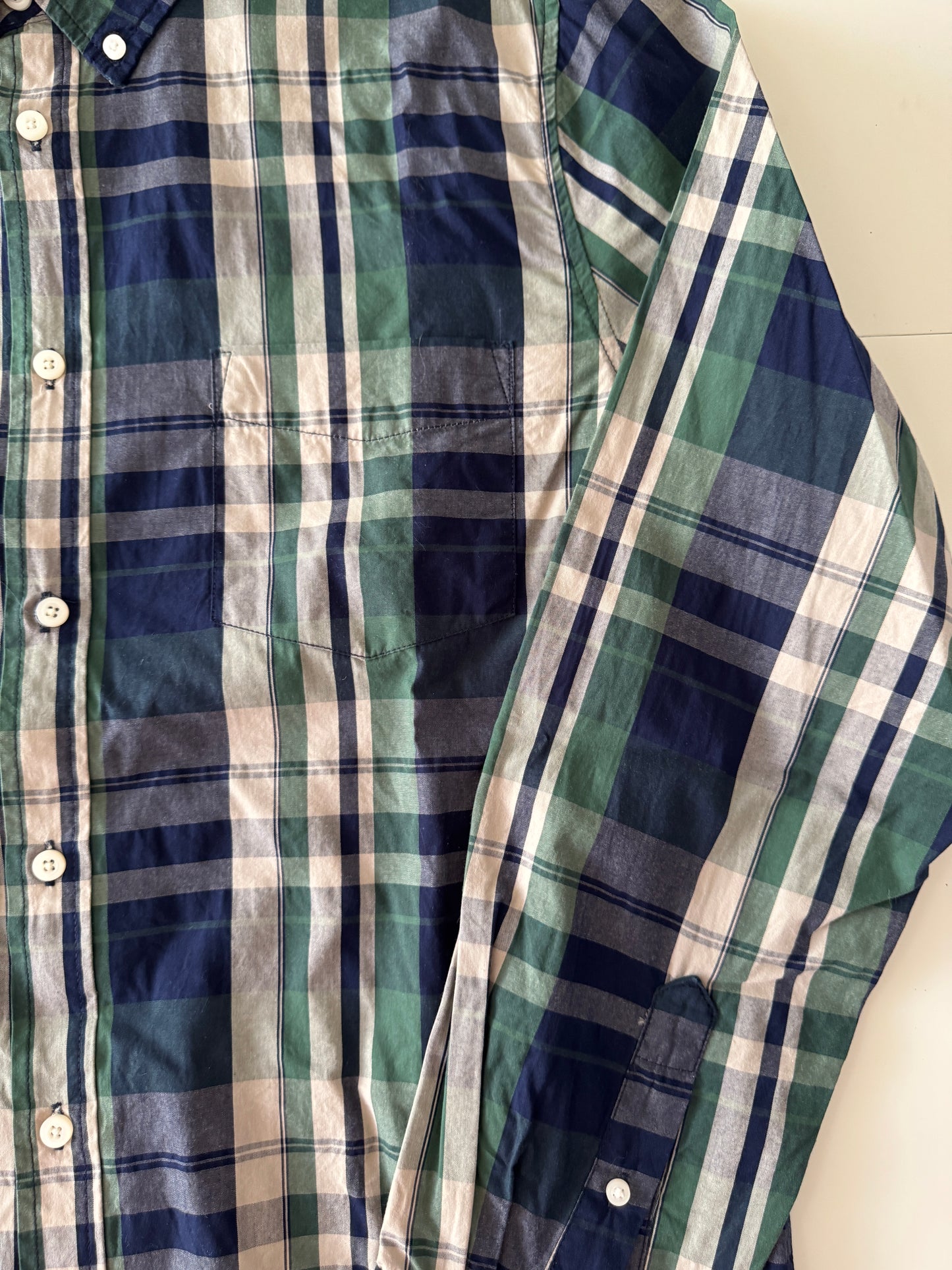Camisa de cuadros verde, Talla L, Hombre, Weekend