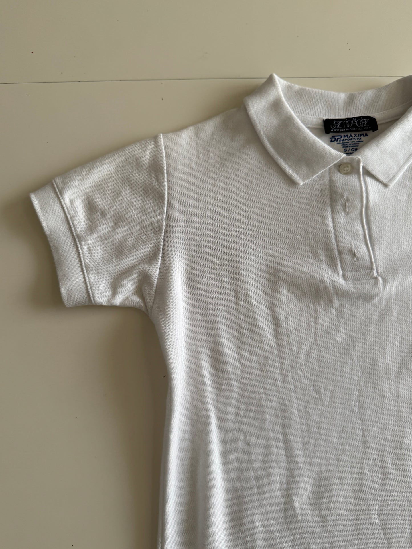 Polo blanca basica, Mujer, Talla S, Dp Maxima