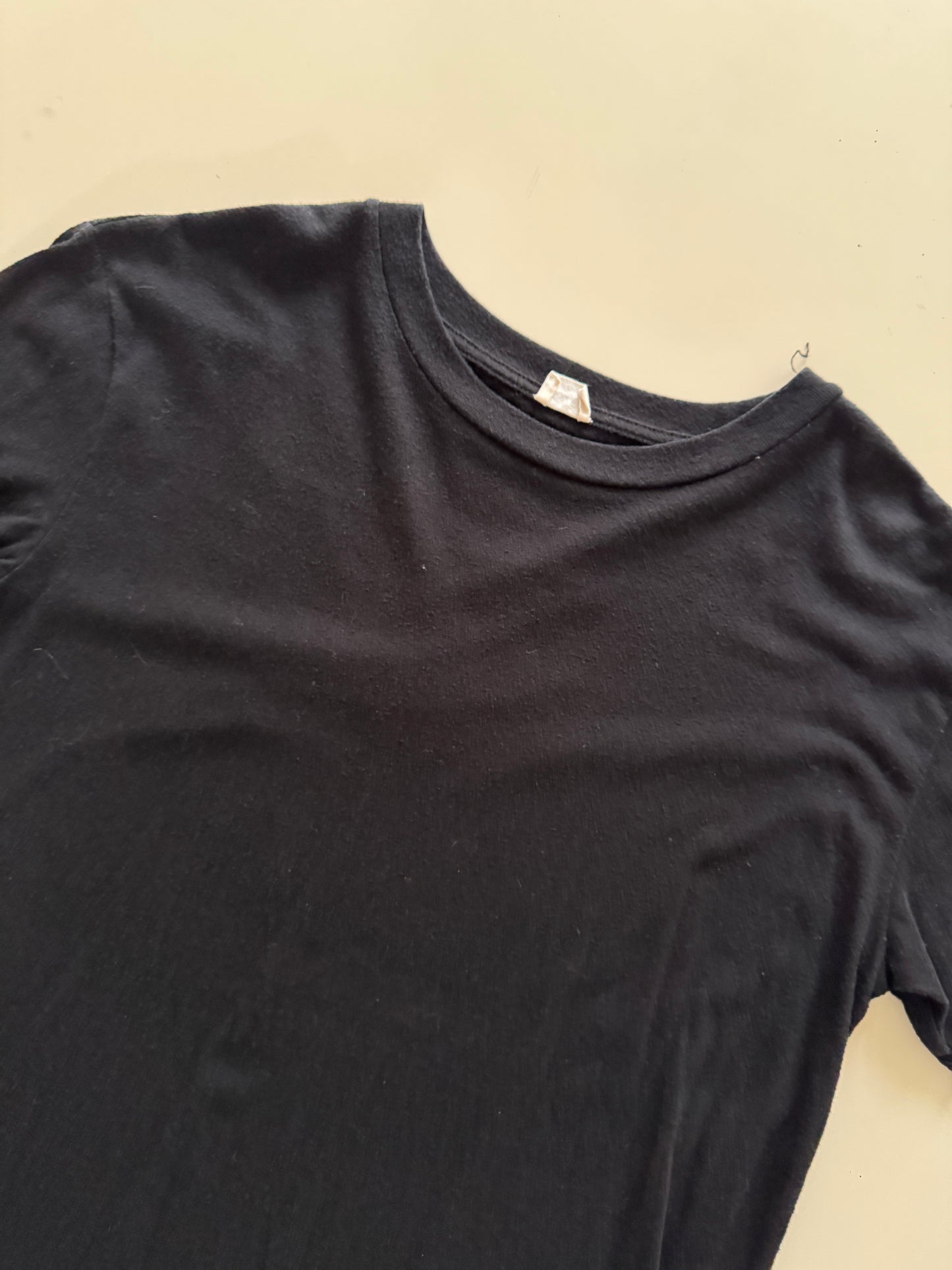 Playera negra lisa, Talla s, Mujer, wildfree