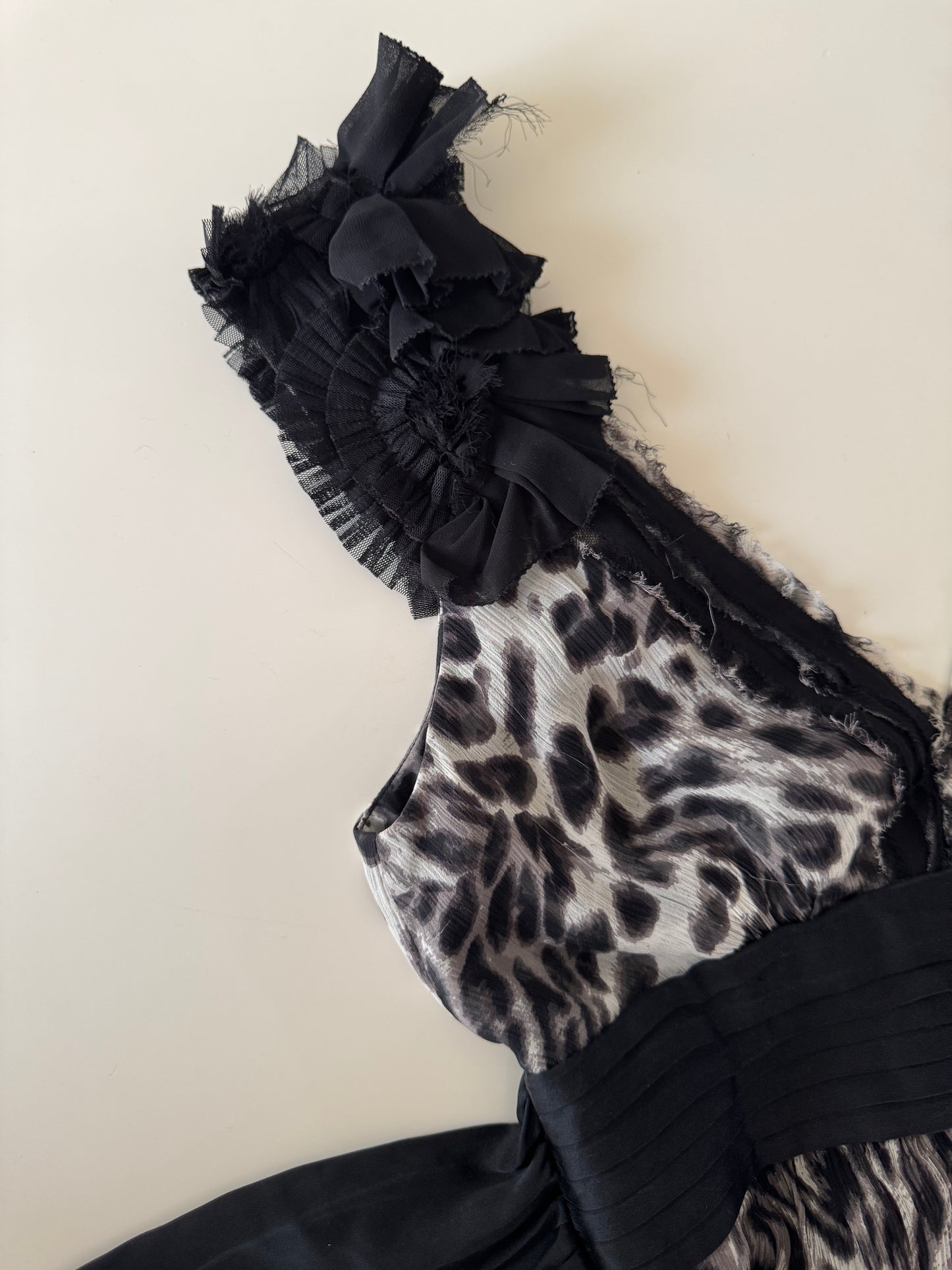 Vestido de fiesta, animal print, Talla 4, S, Mujer, BCBG Max Azria