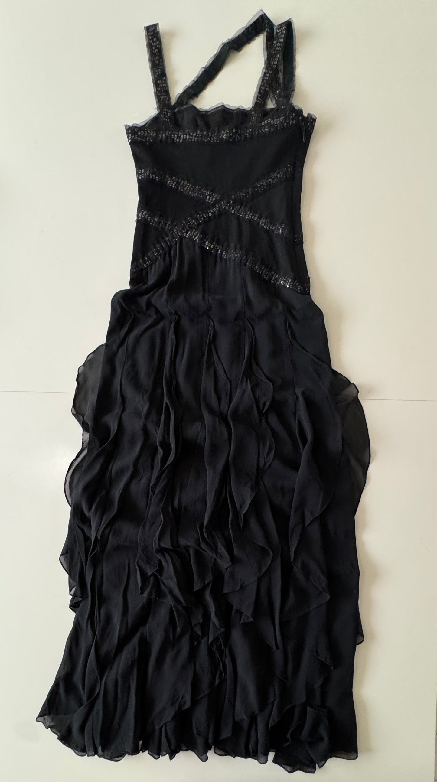 Vestido de fiesta negro, Talla 0, Xs, Mujer, BCBG Max Azria