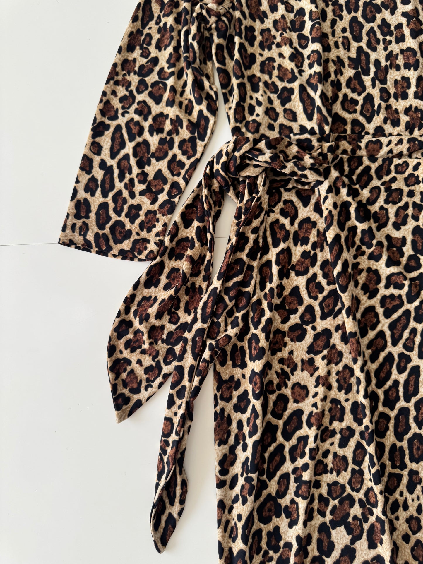 Vestido animal print cafe, Talla S/M Petite, Mujer, Peter Nygard