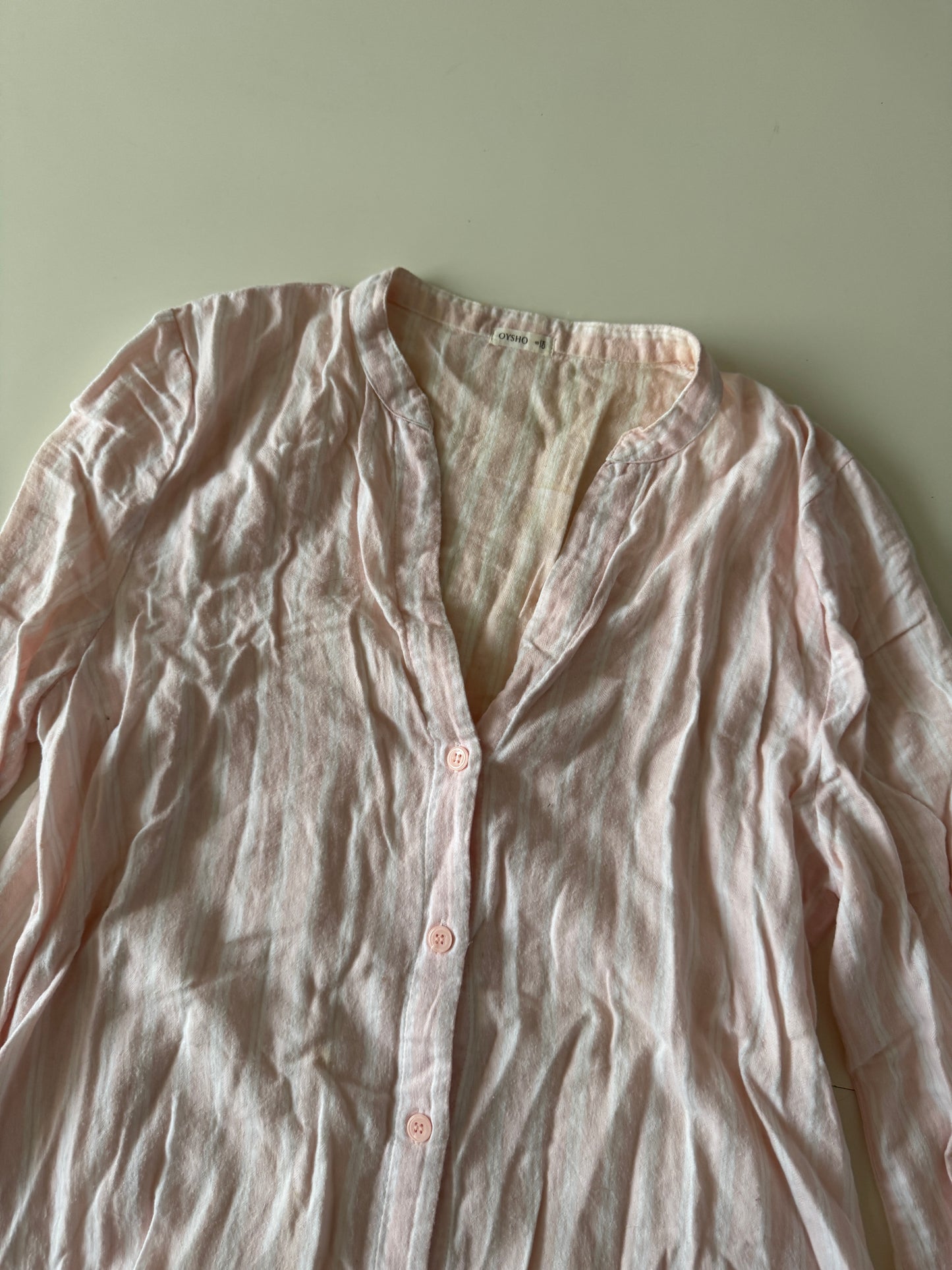 Pijama rosa de rayas, Talla S, Mujer, Oysho