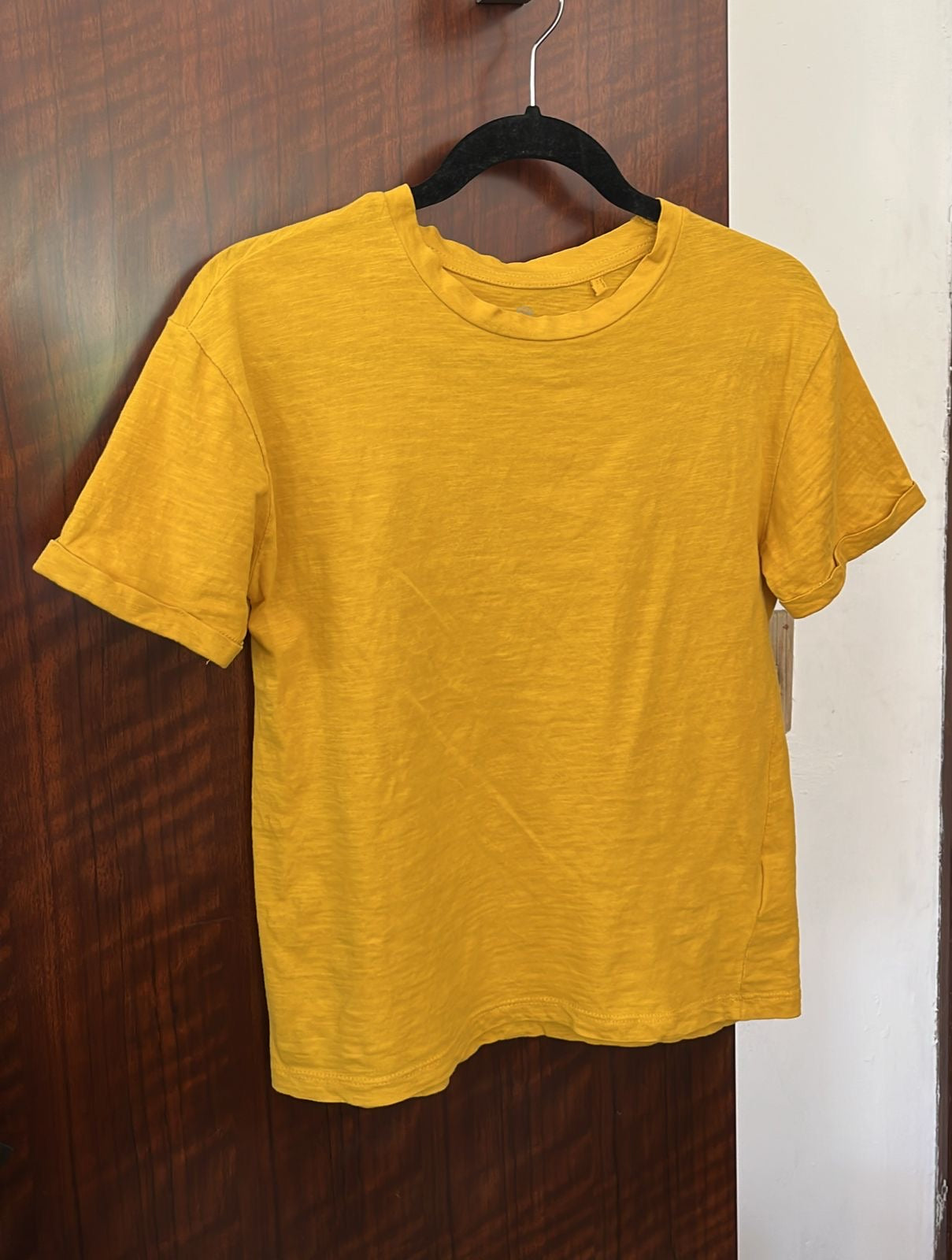Playera mostaza, Talla Xs oversized, Mujer, C&A