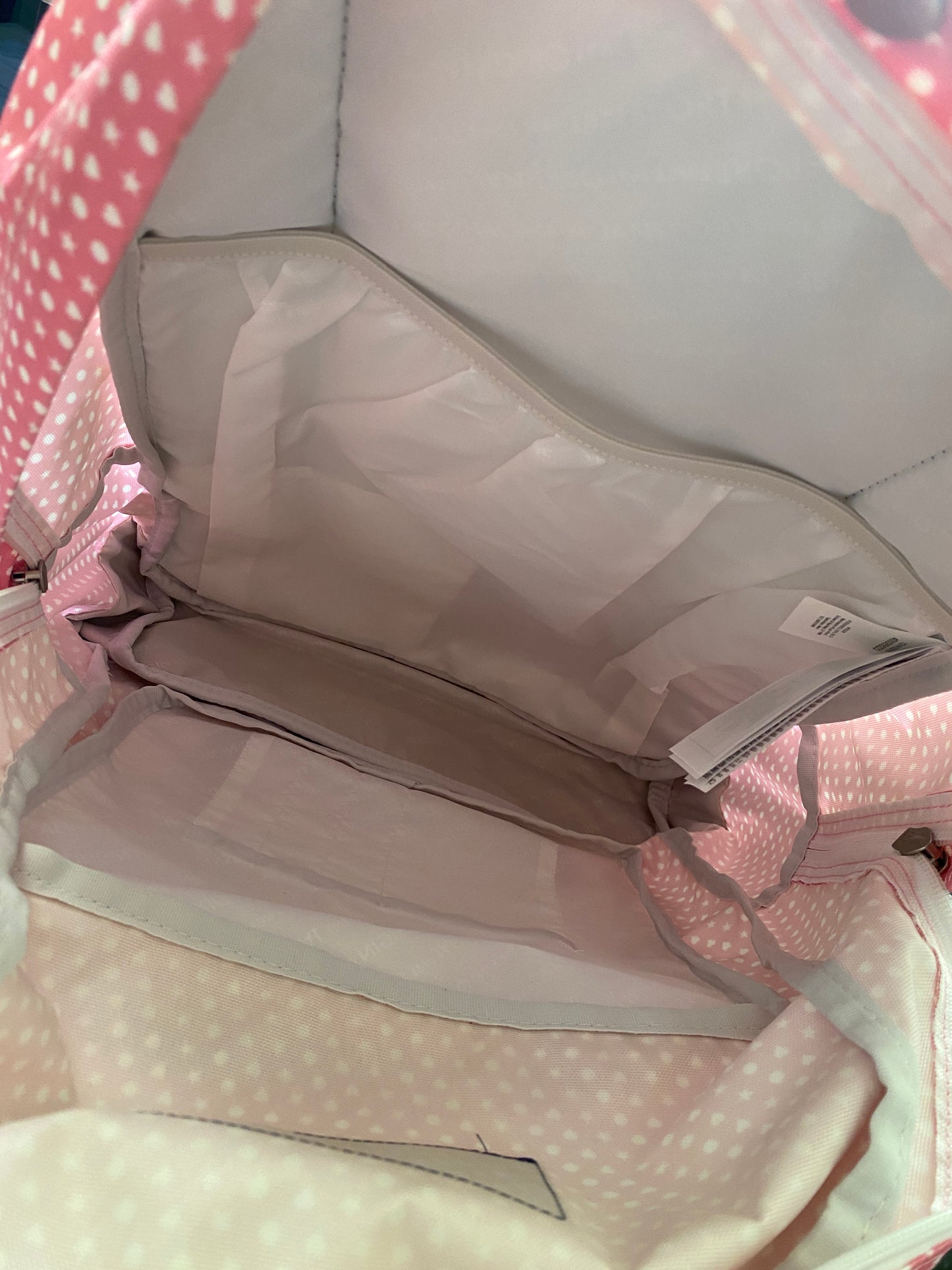 Mochila rosa de lunares