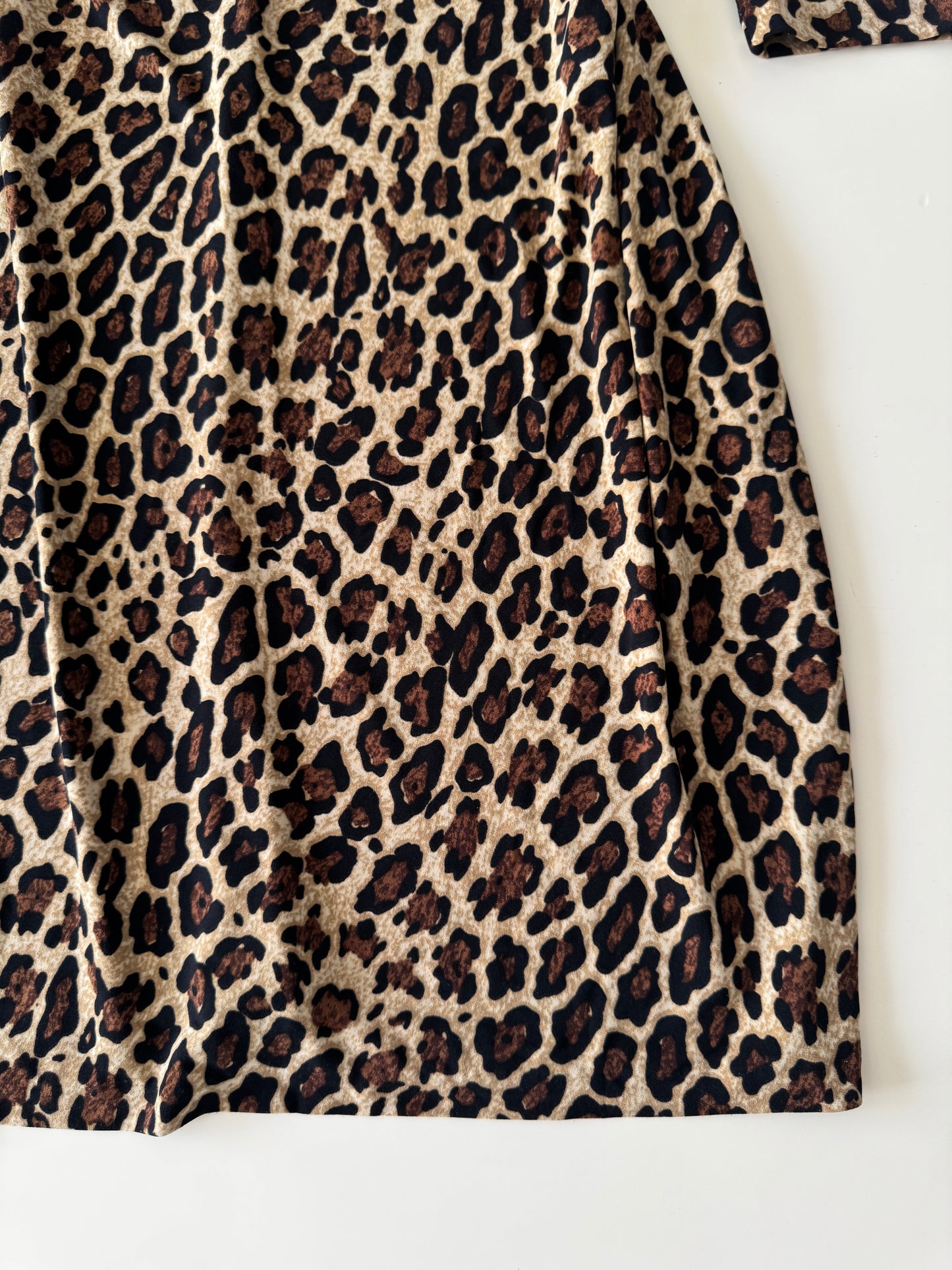 Vestido animal print cafe, Talla S/M Petite, Mujer, Peter Nygard