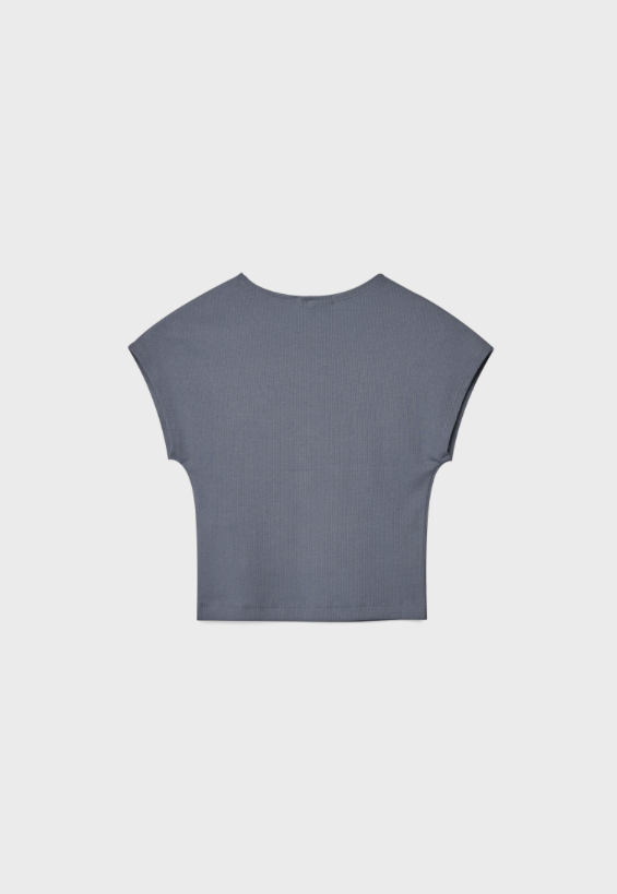 Camiseta ajustada gris, Talla S, Mujer
