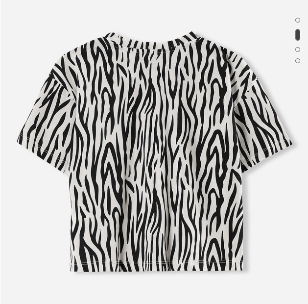 Playera crop animal print, Talla S, Mujer