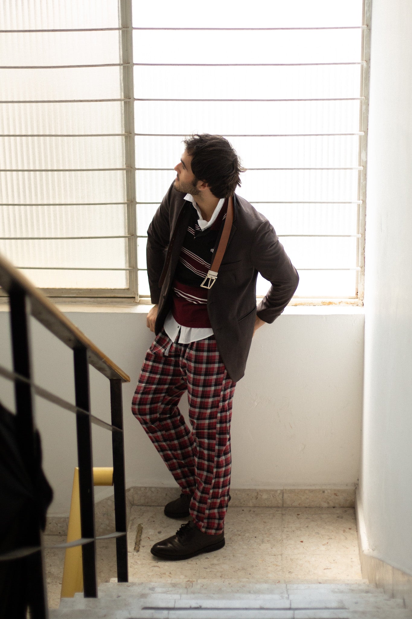 Pantalon pijama de cuadros, Talla L, Hombre, Perry Ellis