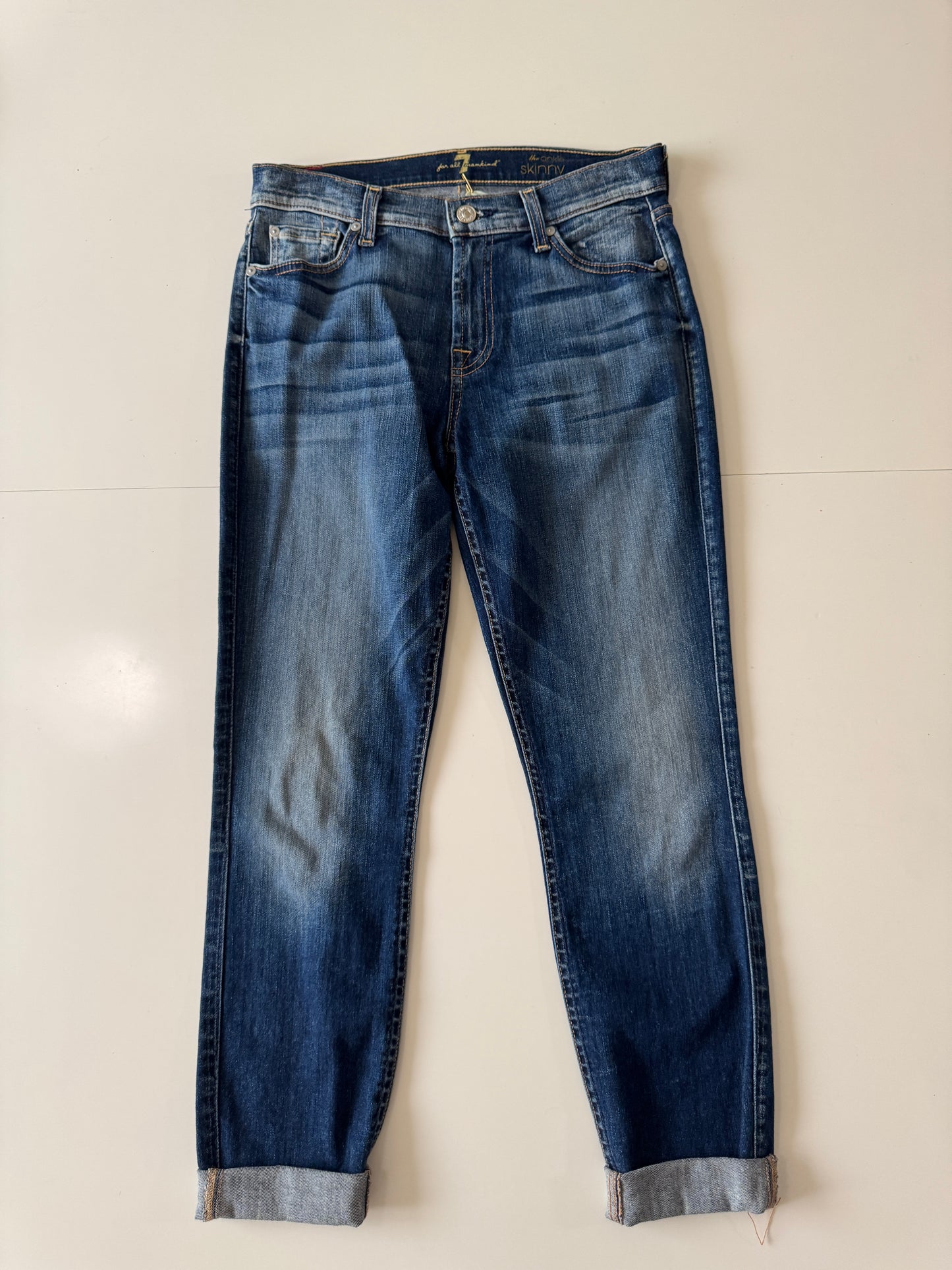 Skinny jeans azules, The ankle, Talla 27, Mujer, Seven for all mankind