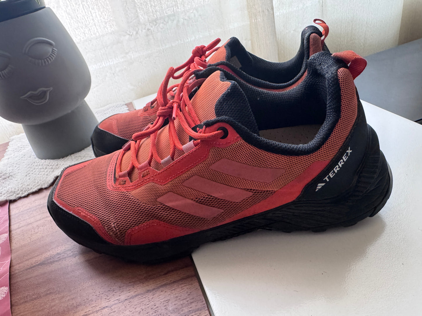Tenis tracking naranja con negro, Talla 11 Usa, 9Mx, Hombre, Adidas